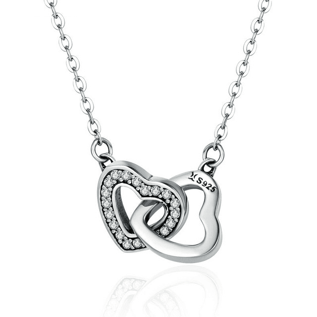 Silver United Hearts Necklace