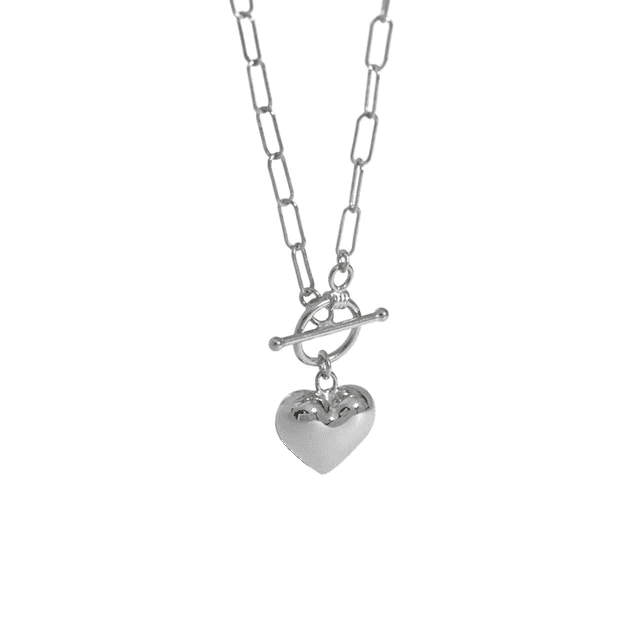 Azure Statement Heart Silver Necklace