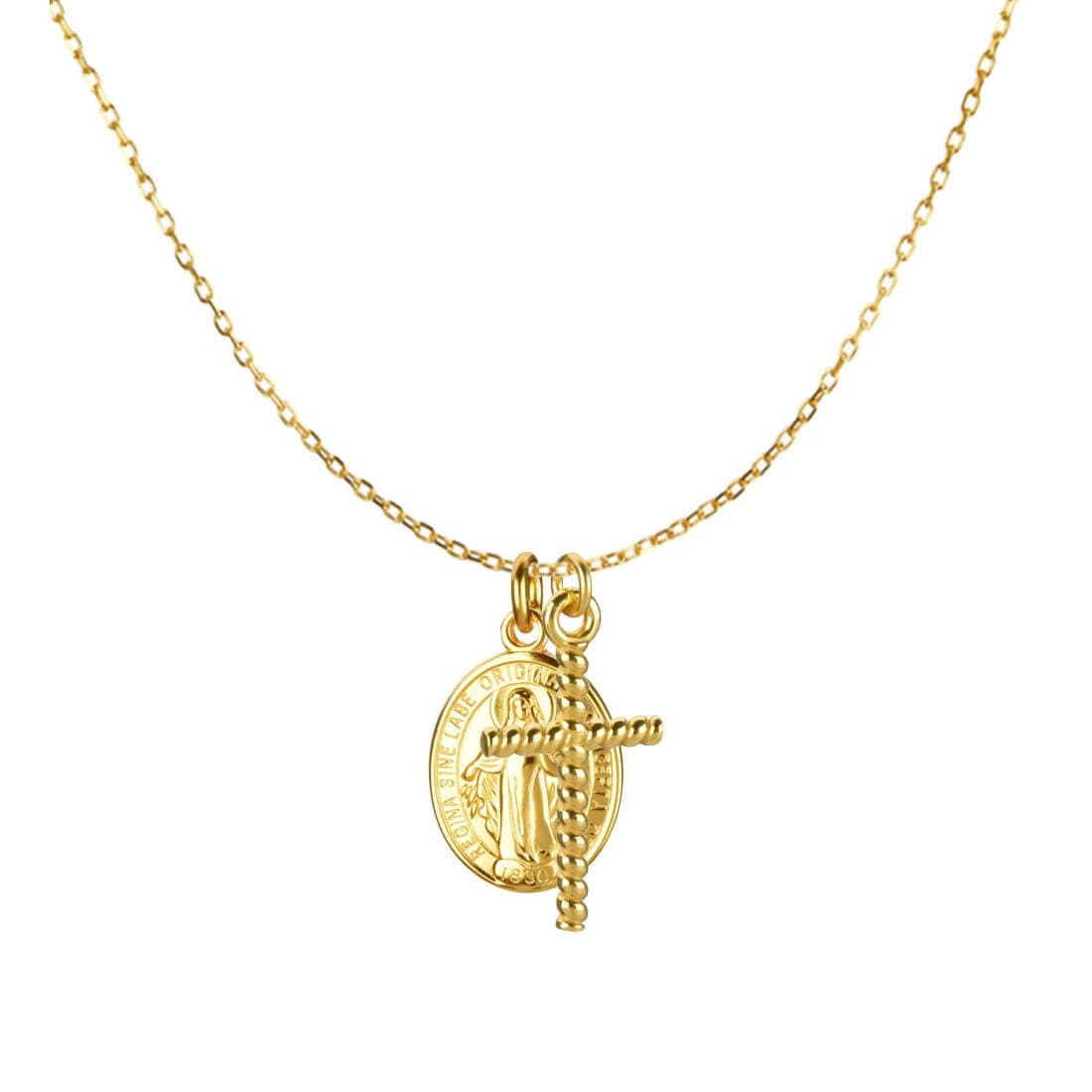 Gold Cross Pendant Necklace