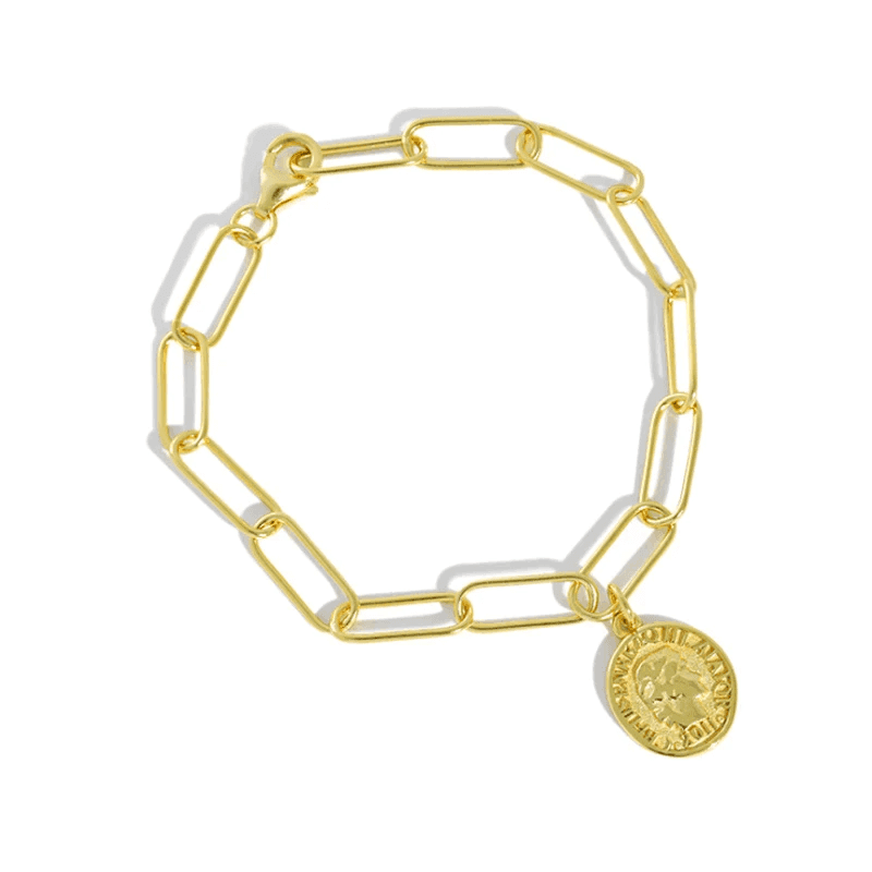 Gold Coin Chain Bracelet