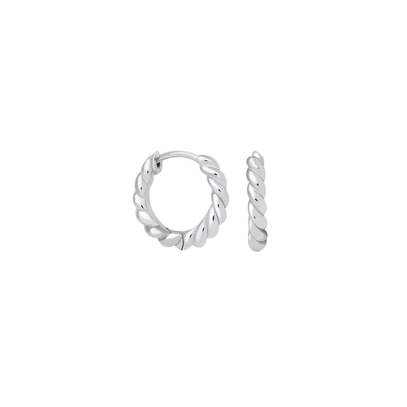 Selene Silver Hoop Earrings