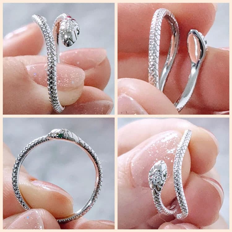 Minimal Silver Serpent Ring — image 3