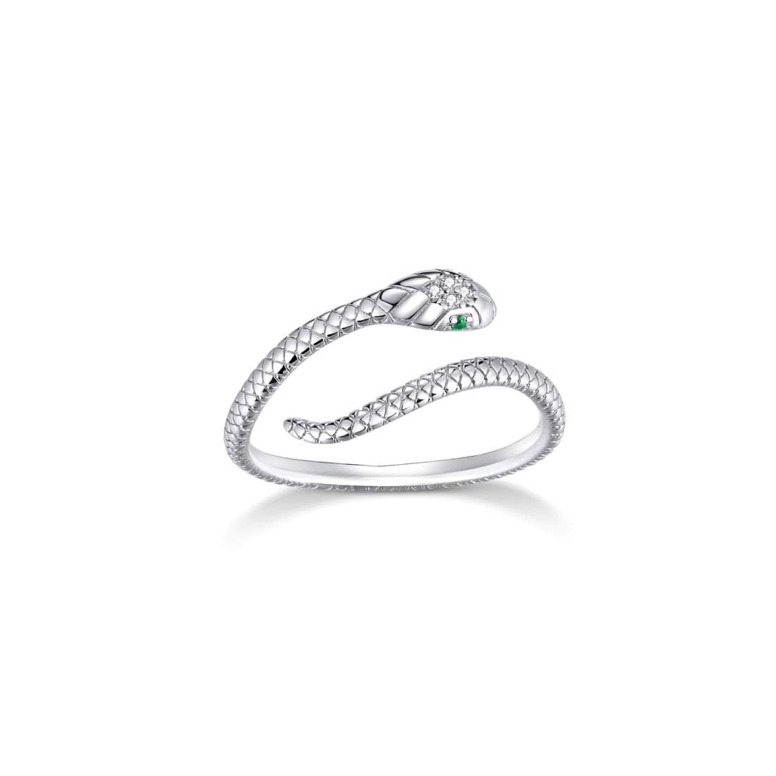 Minimal Silver Serpent Ring