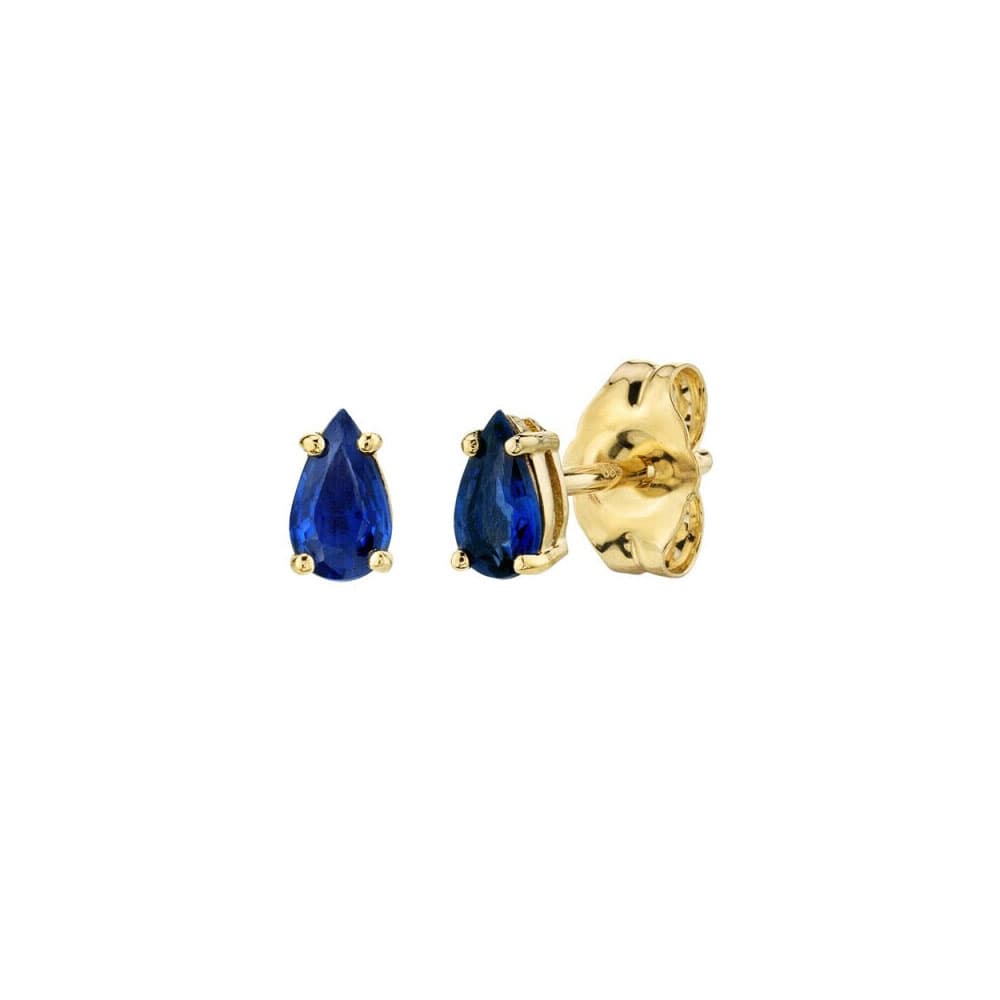 Atticus Royal Blue Gold Stud Earrings