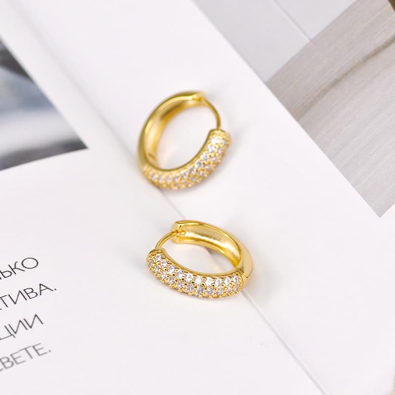 gold hoops with cubic zirconia