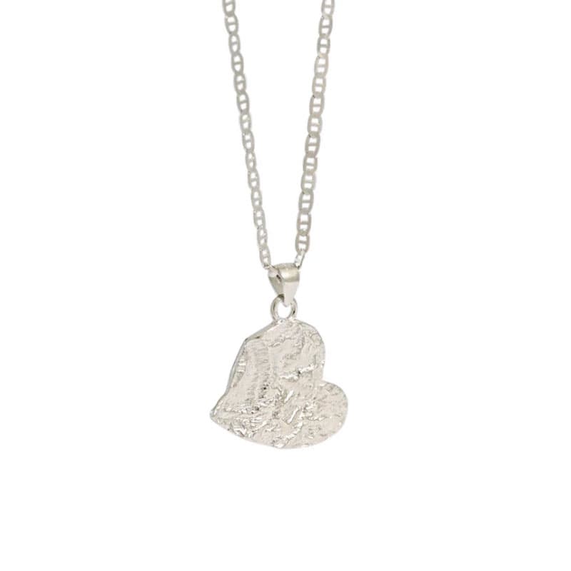 Silver Abstract Heart Necklace