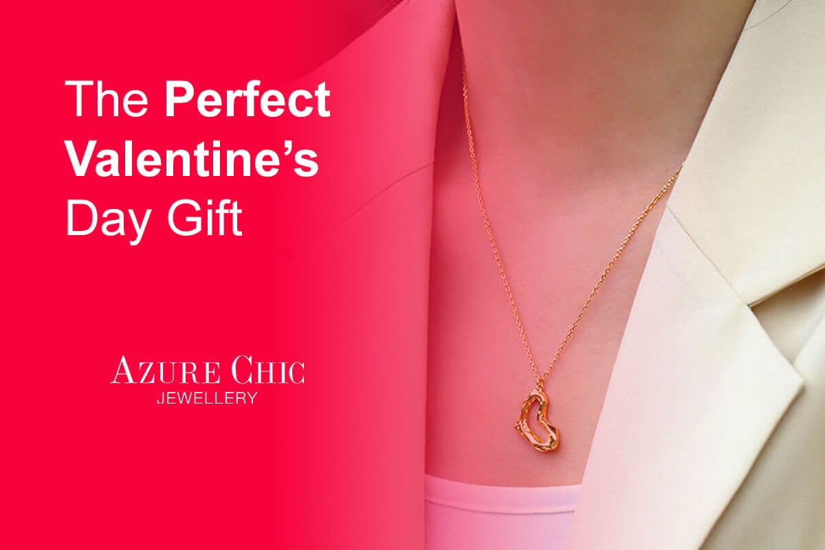 Heart necklace gift for Valentine's Day