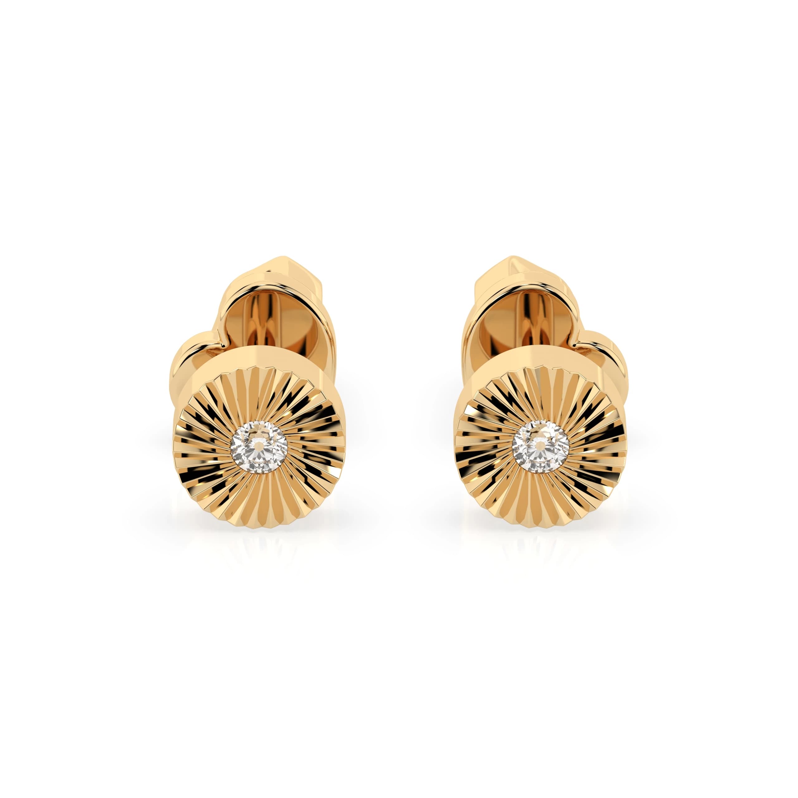 Aktina 0.04 ct tw Sunburst Diamond Stud Earrings