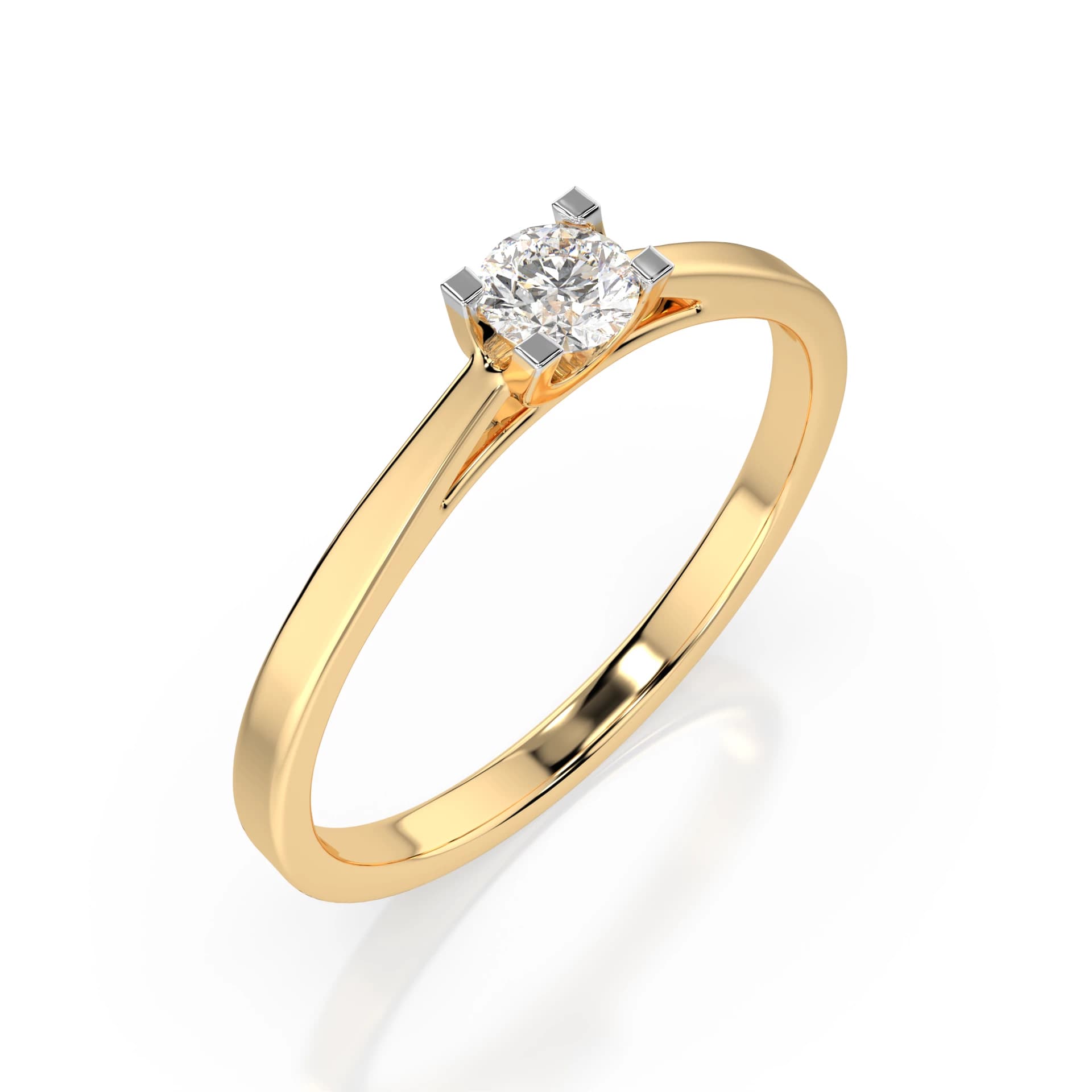 Amara 0.15 ct Cathedral Diamond Solitaire Ring