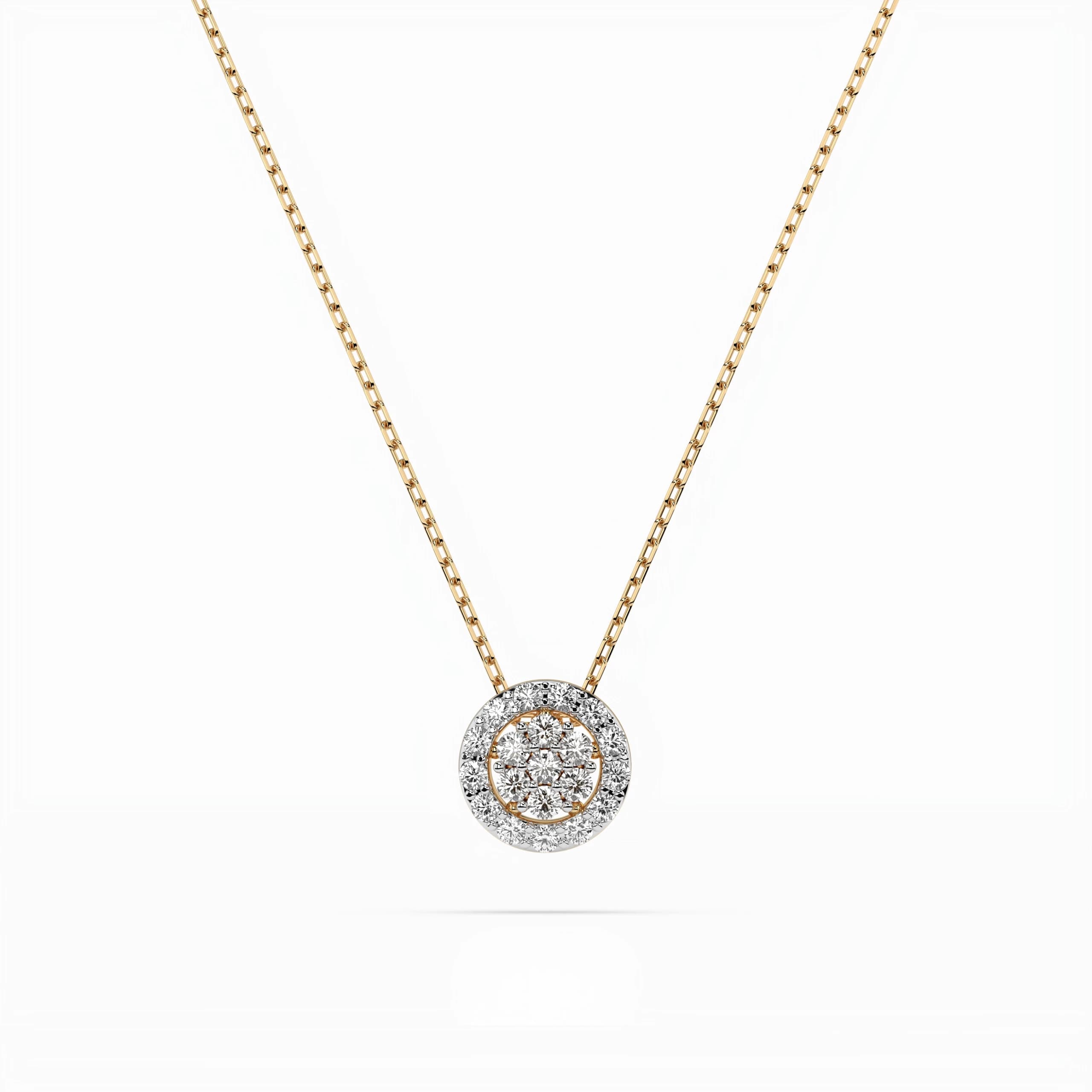 Anemone 0.15 ct tw Pavé Diamond Disc Pendant Necklace