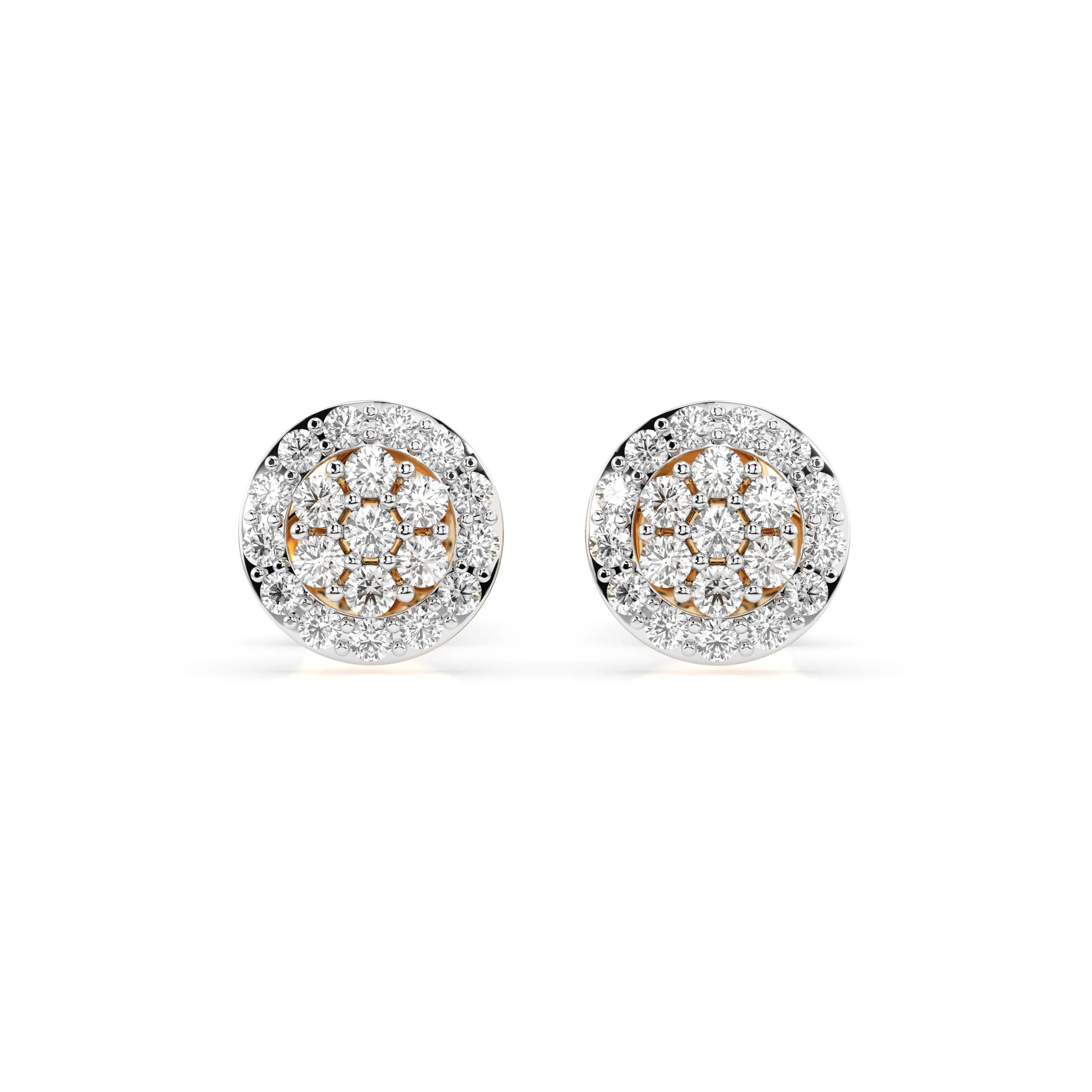Anemone 0.30 ct tw Pavé Diamond Disc Stud Earrings