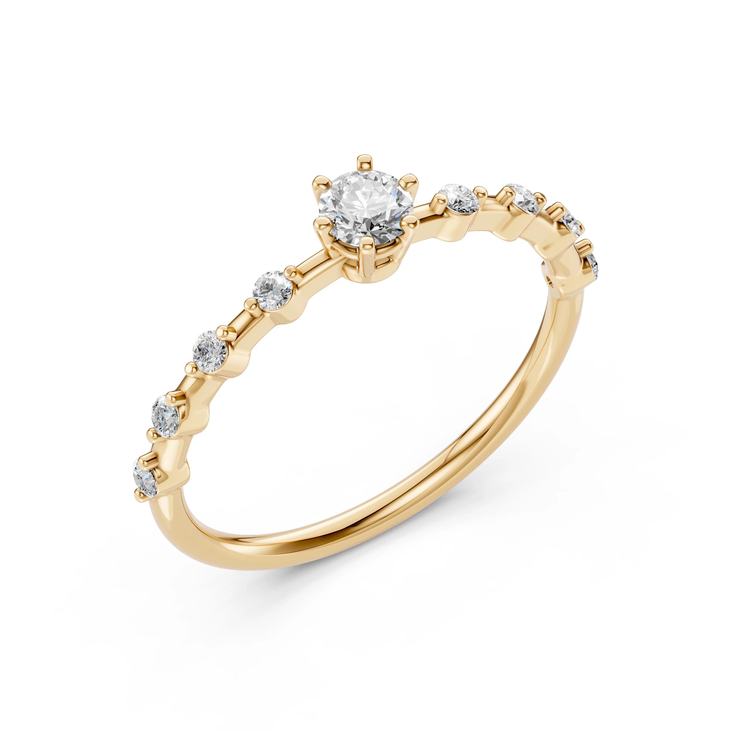 Asteri 0.36 ct tw Diamond Engagement Ring with Station Band