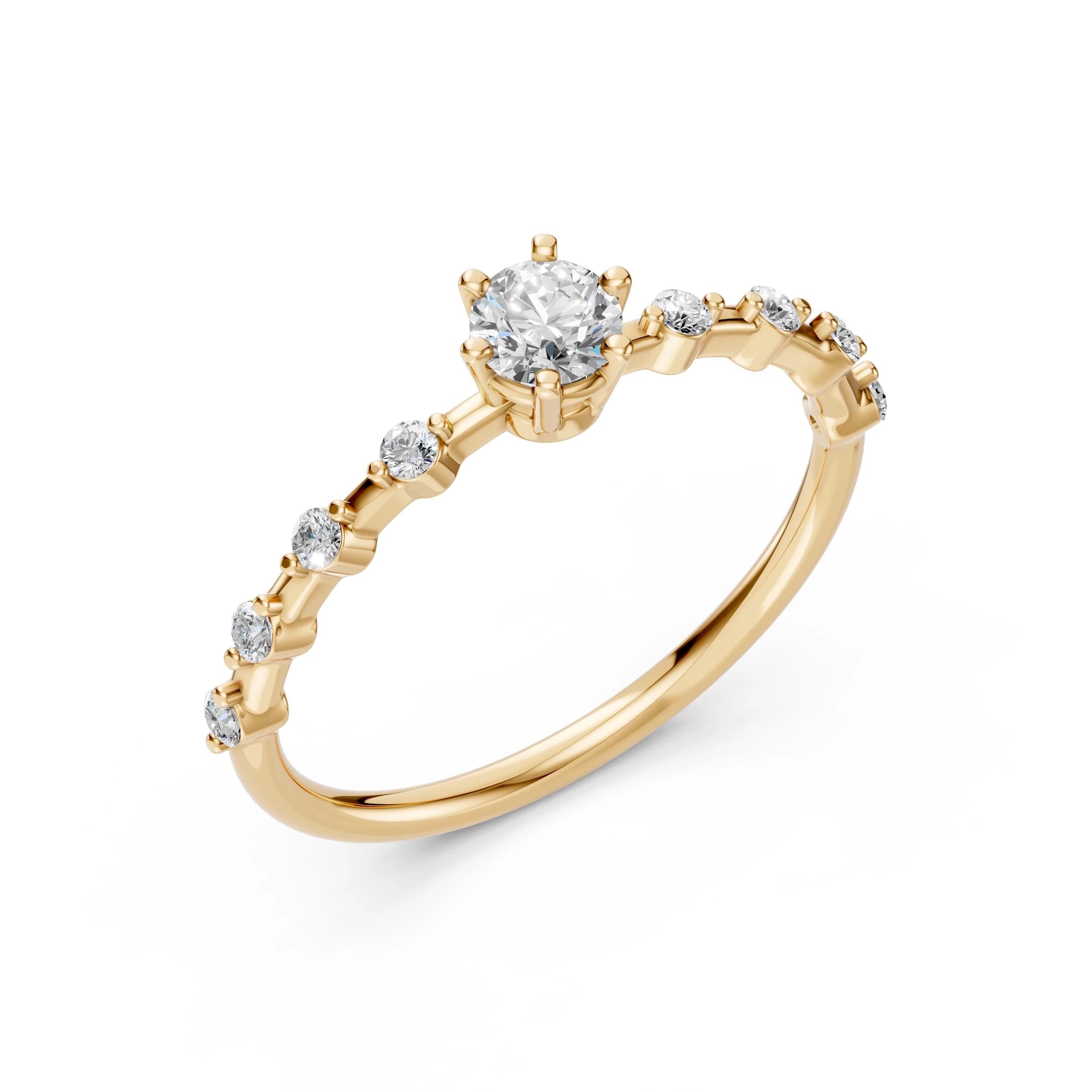 Asteri 0.46 ct tw Diamond Engagement Ring with Station Band
