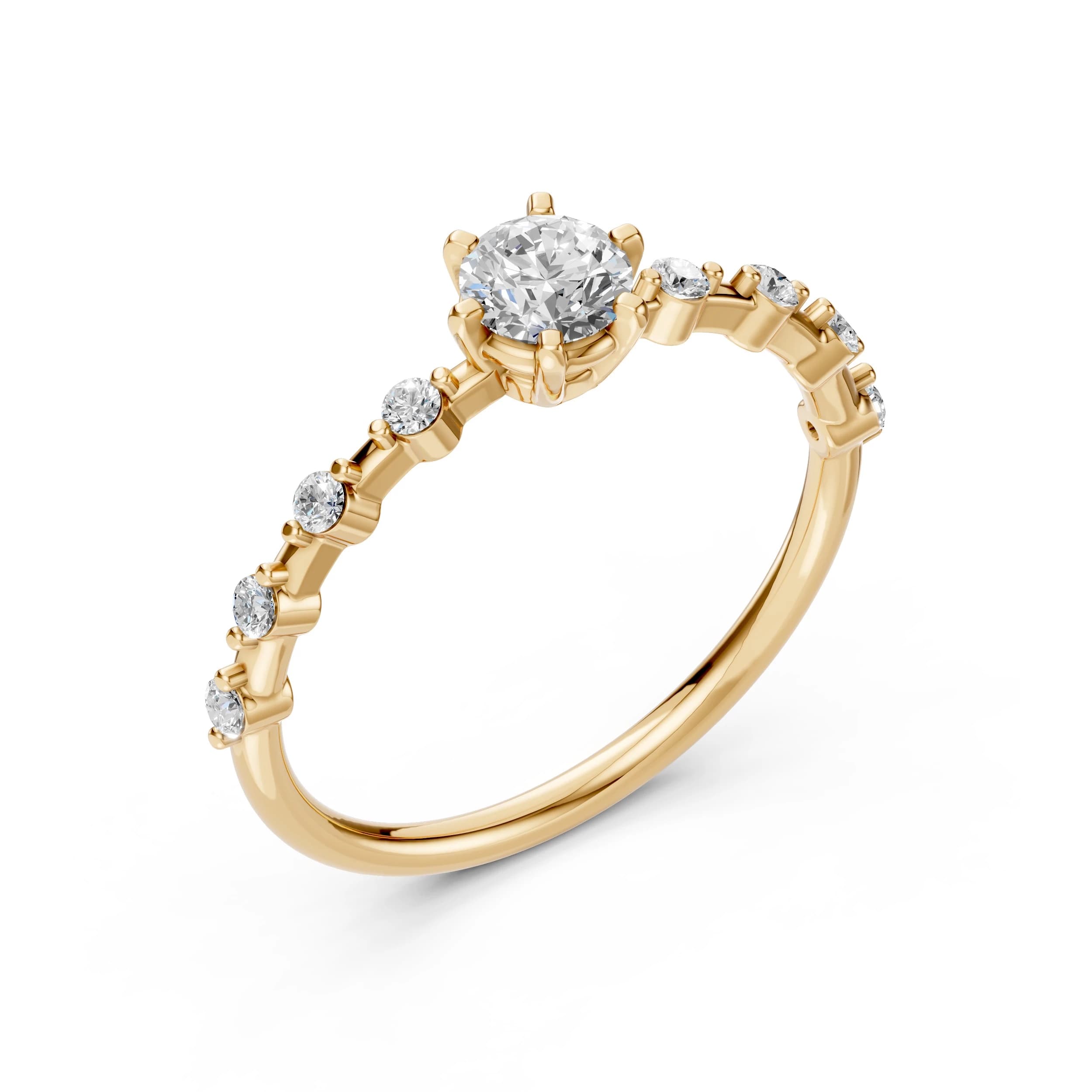 Asteri 0.56 ct tw Diamond Engagement Ring with Station Band