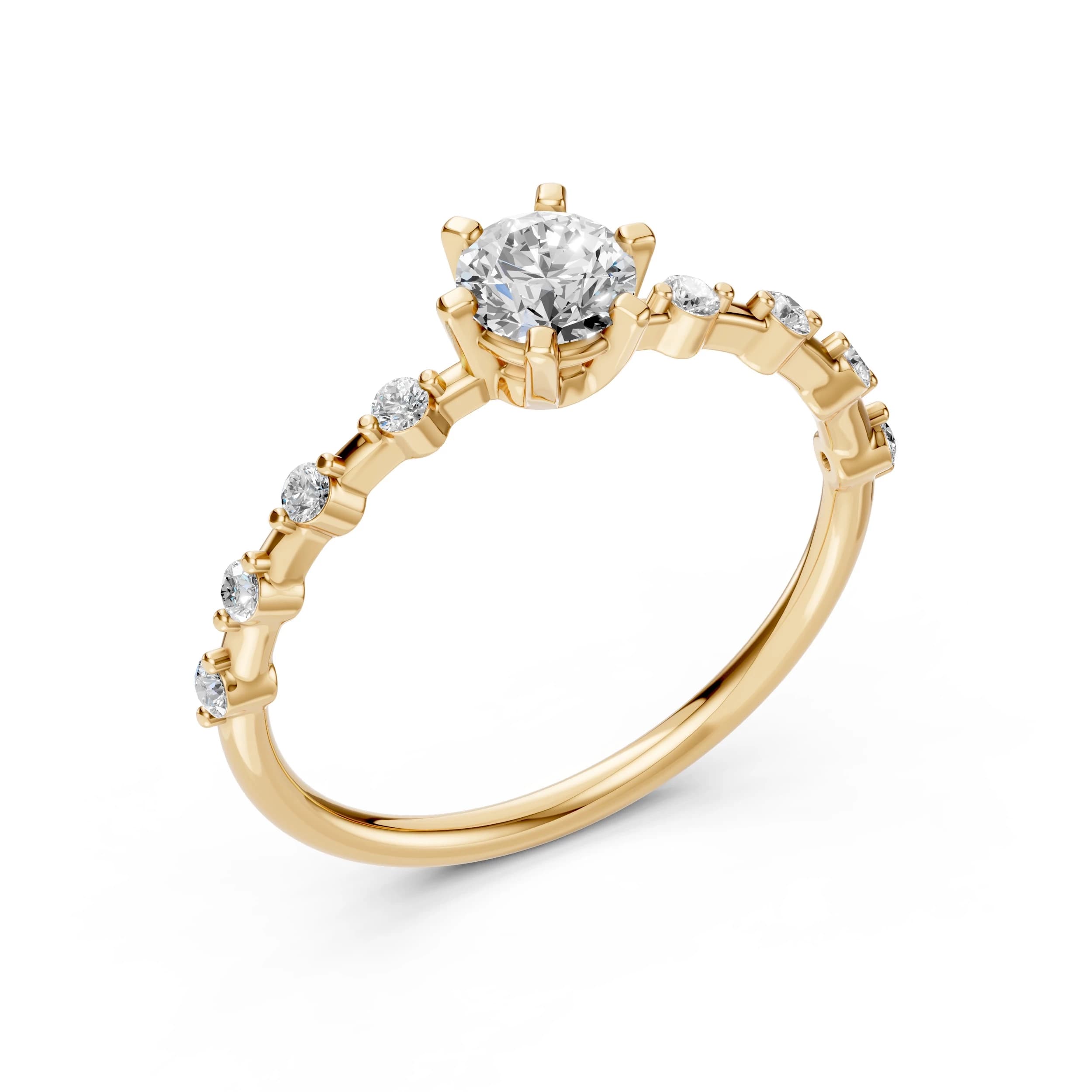 Asteri 0.66 ct tw Diamond Engagement Ring with Station Band