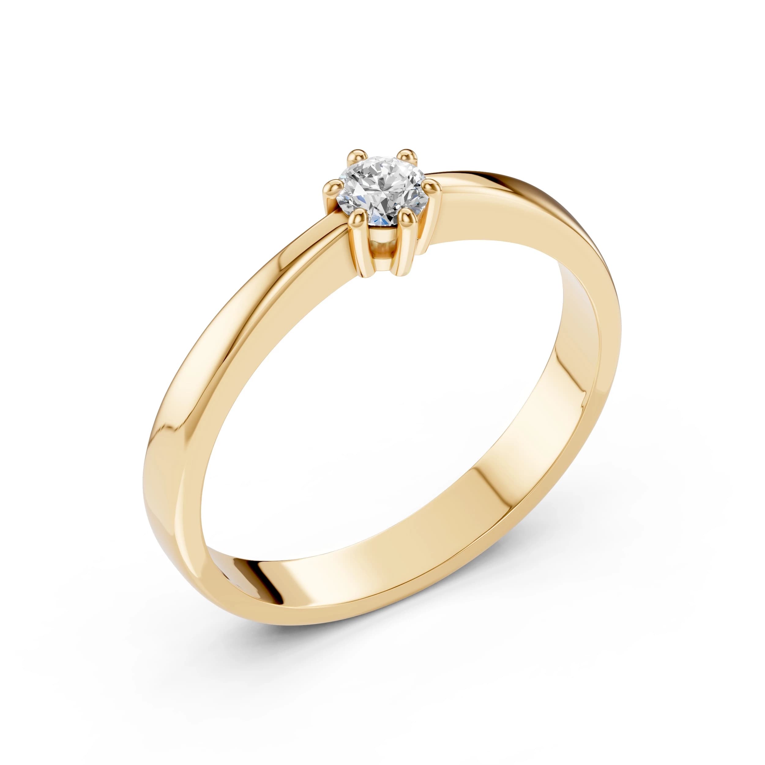 Astra 0.15 ct Six-Prong Diamond Solitaire Engagement Ring