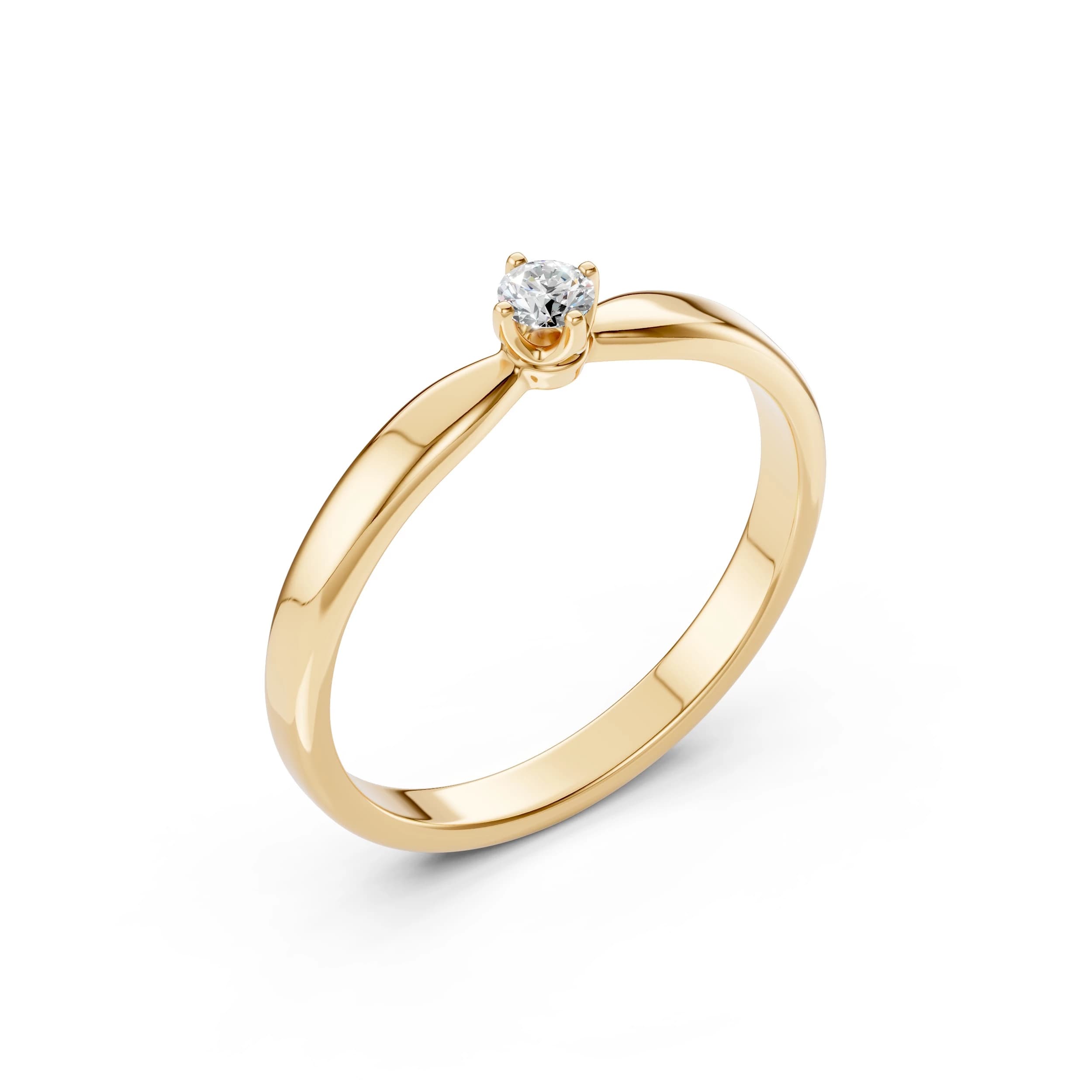 Eos 0.10 ct Petite Diamond Solitaire Ring