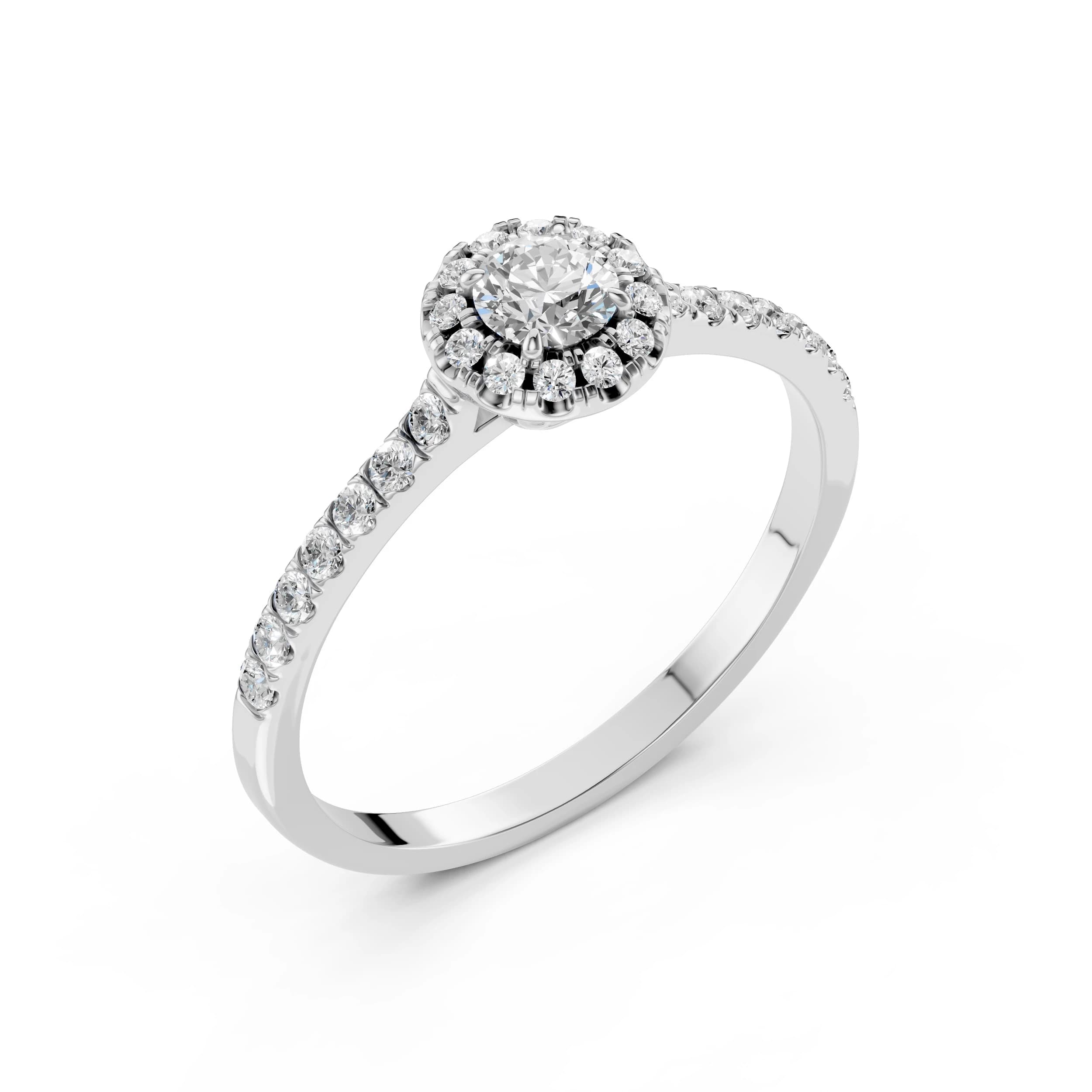 Halia 0.48 ct tw Halo Diamond Engagement Ring
