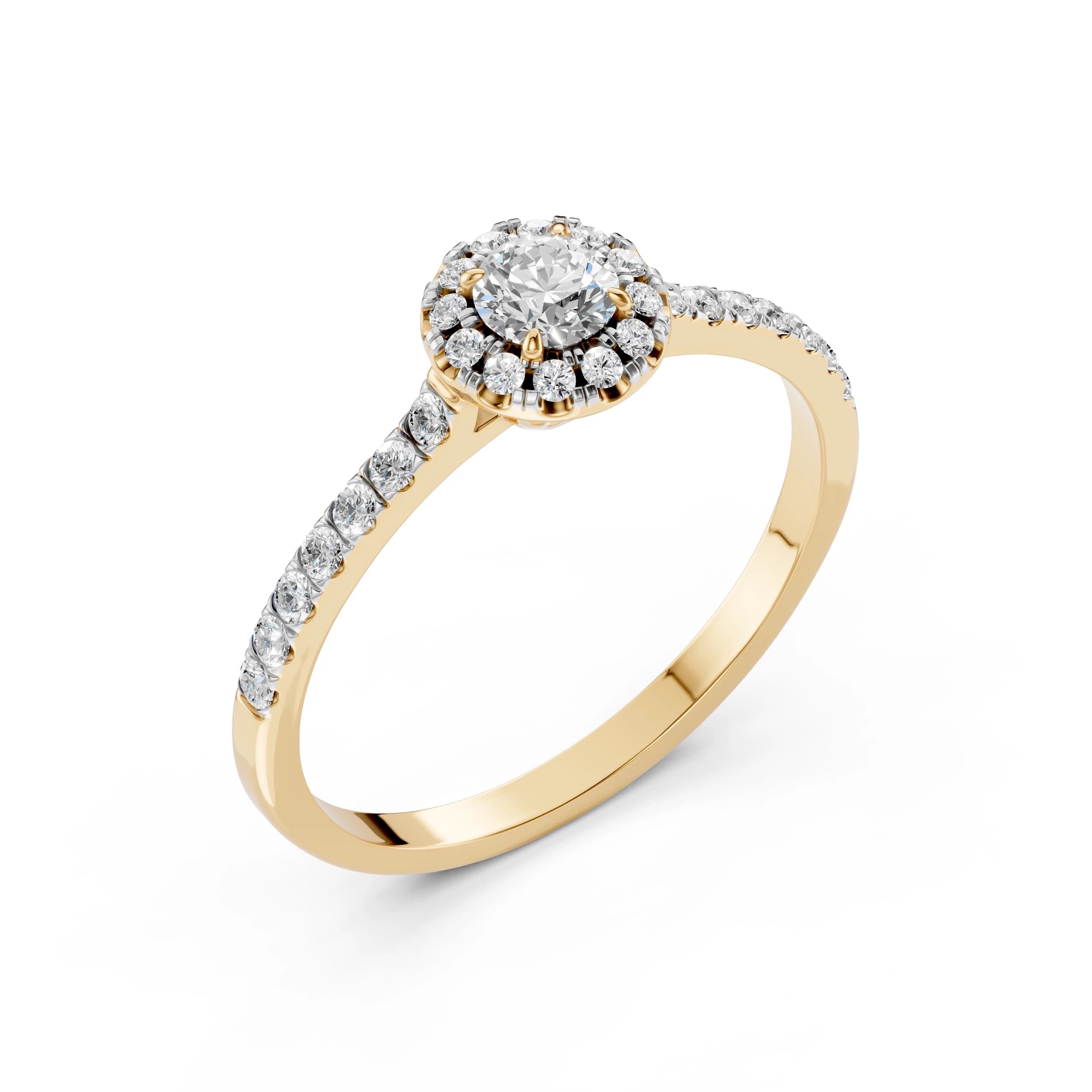 Halia 0.48 ct tw Halo Diamond Engagement Ring
