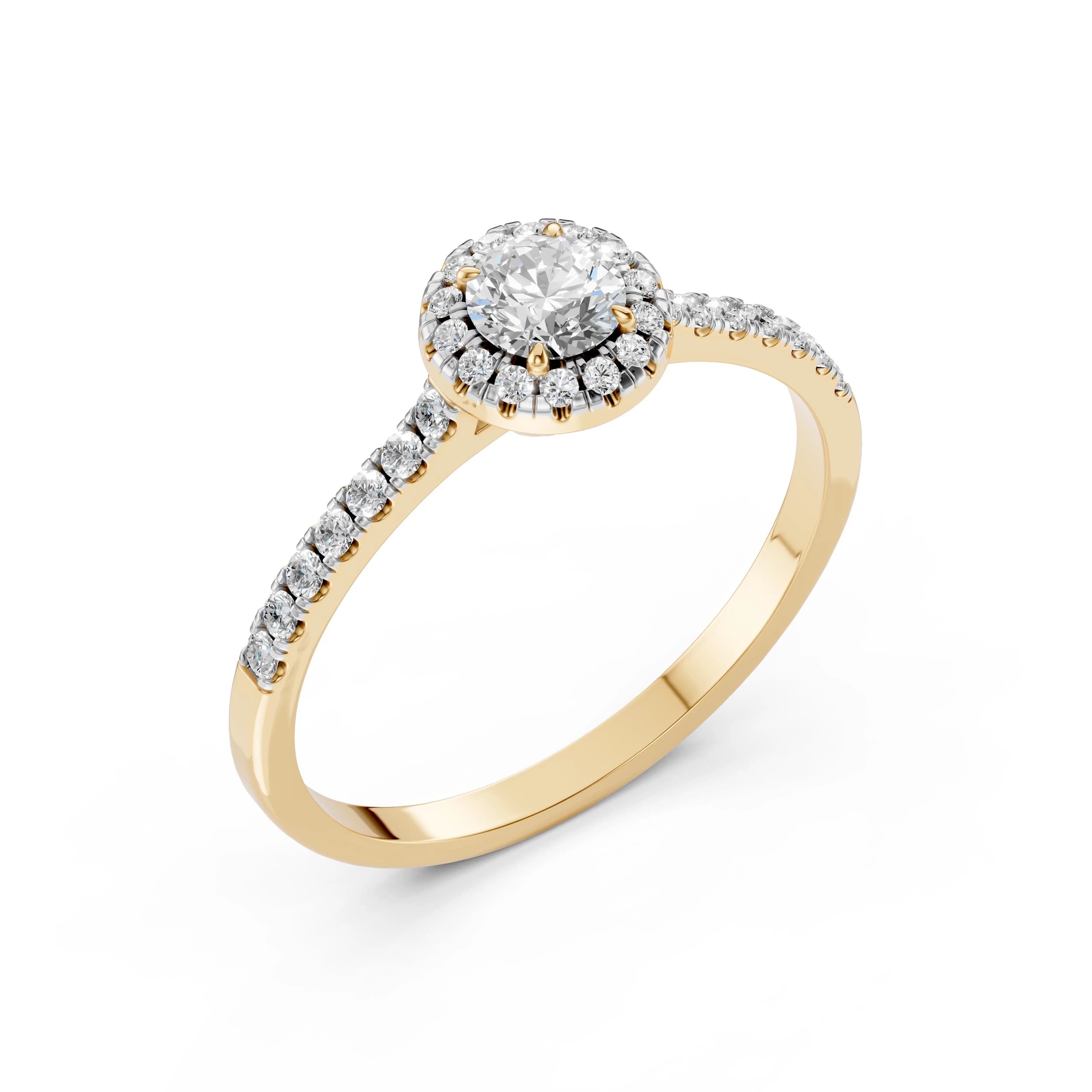 Halia 0.64 ct tw Halo Diamond Engagement Ring
