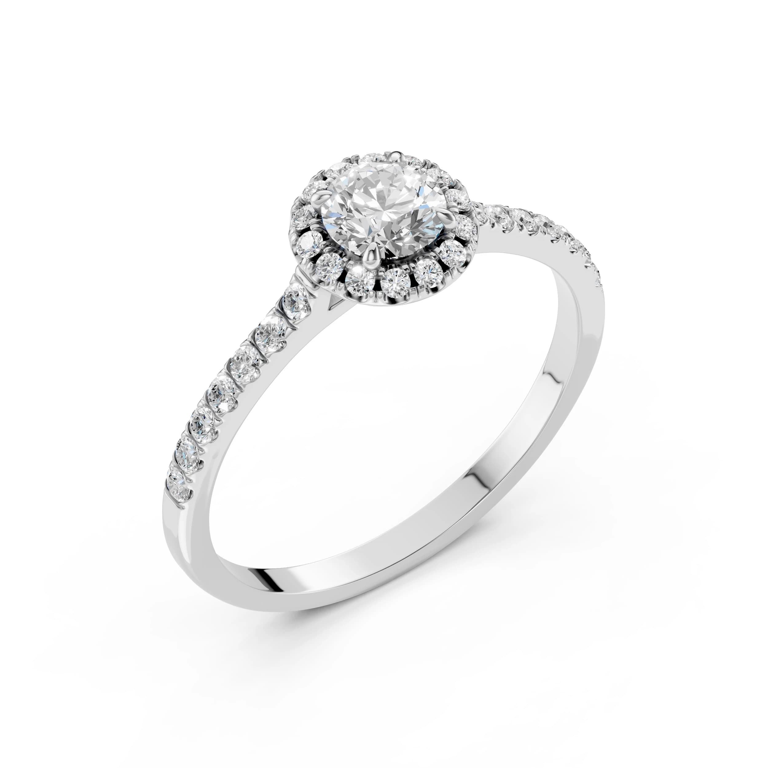 Halia 0.79 ct tw Halo Diamond Engagement Ring