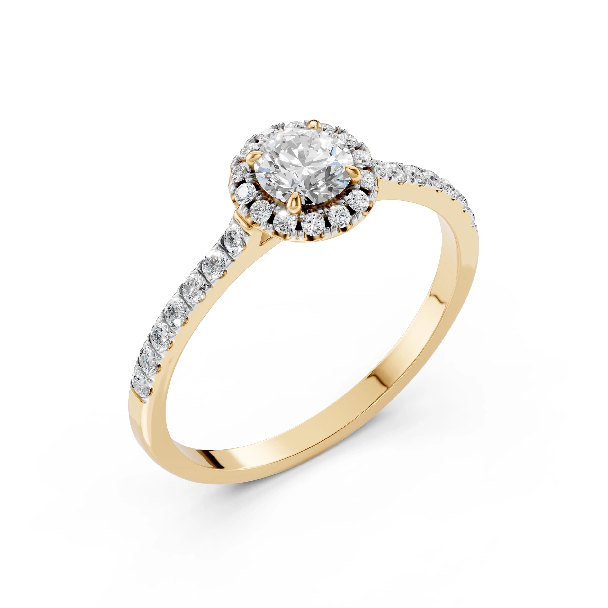 Halia 0.79 ct tw Halo Diamond Engagement Ring