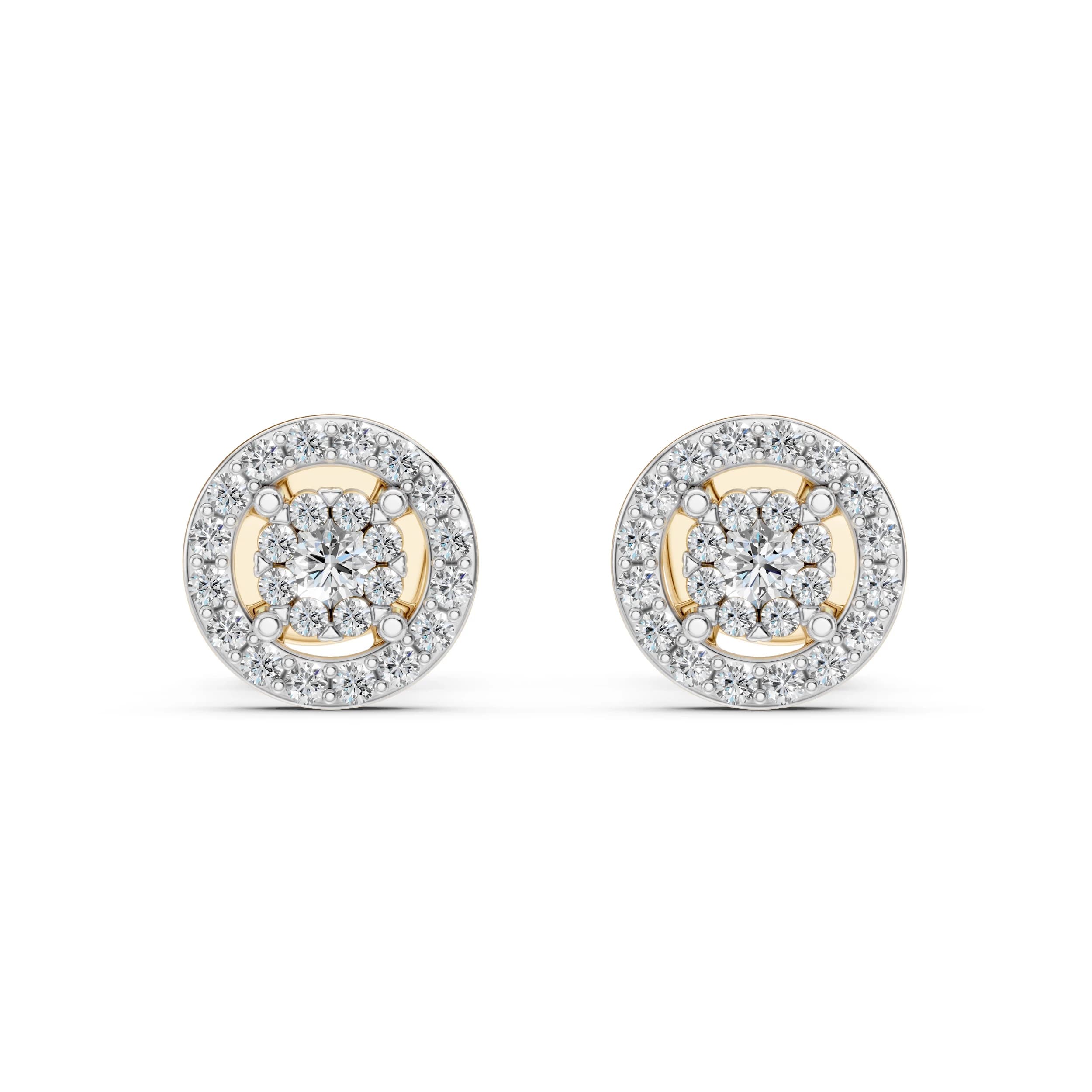 Helia 0.28 ct tw Diamond Halo Stud Earrings