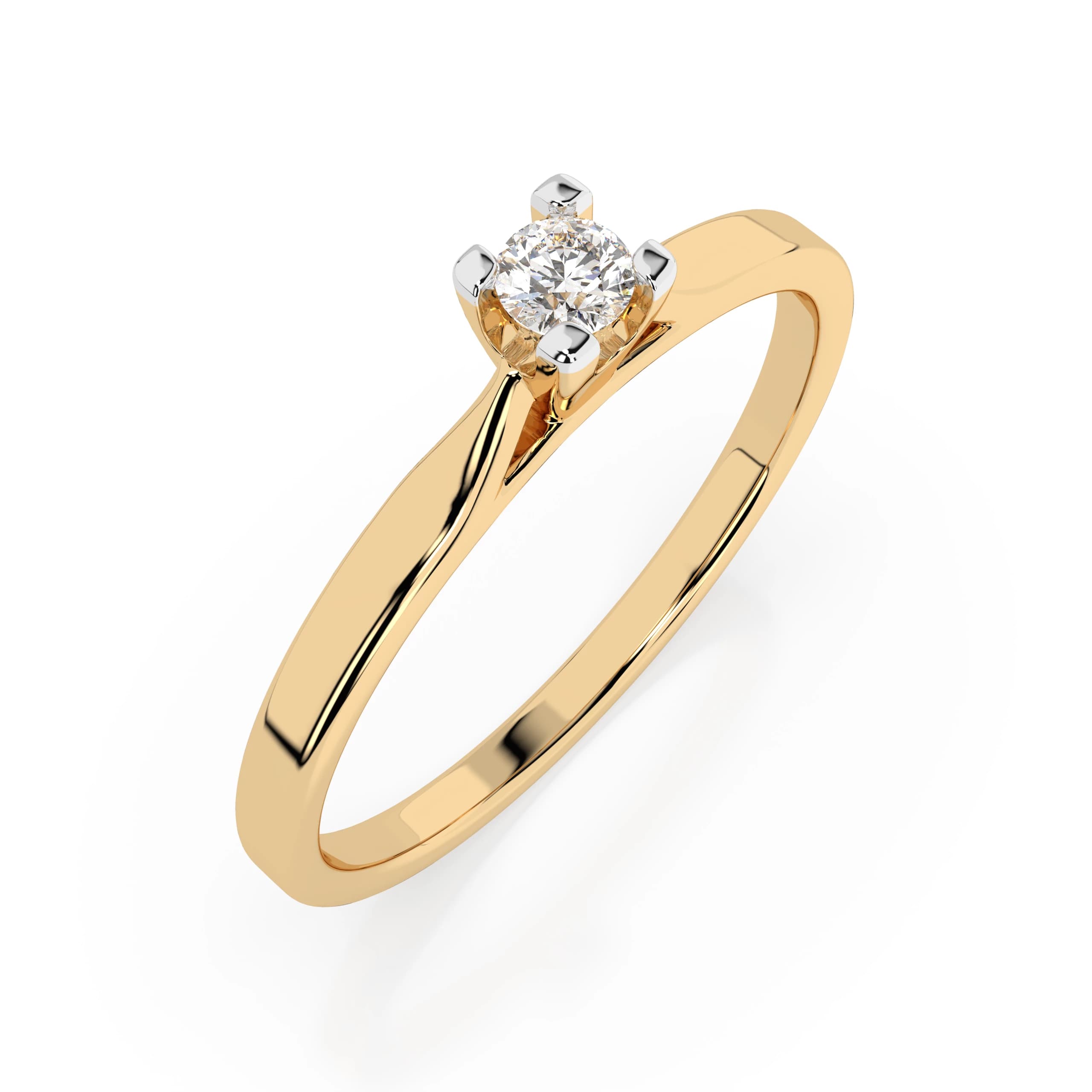 Ilia 0.06 ct Twist Diamond Solitaire Ring