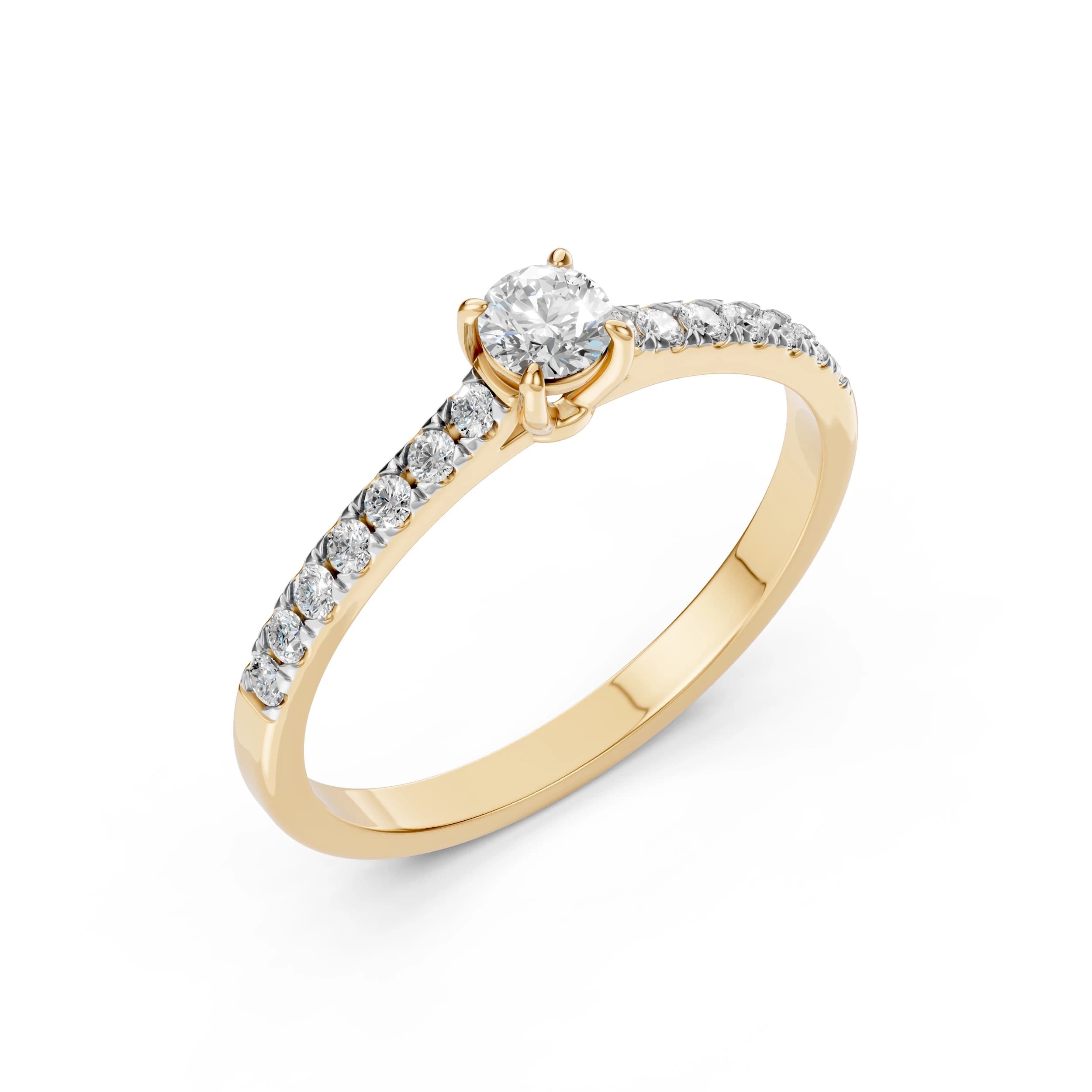 Irene 0.51 ct tw Diamond Engagement Ring with Pavé Band