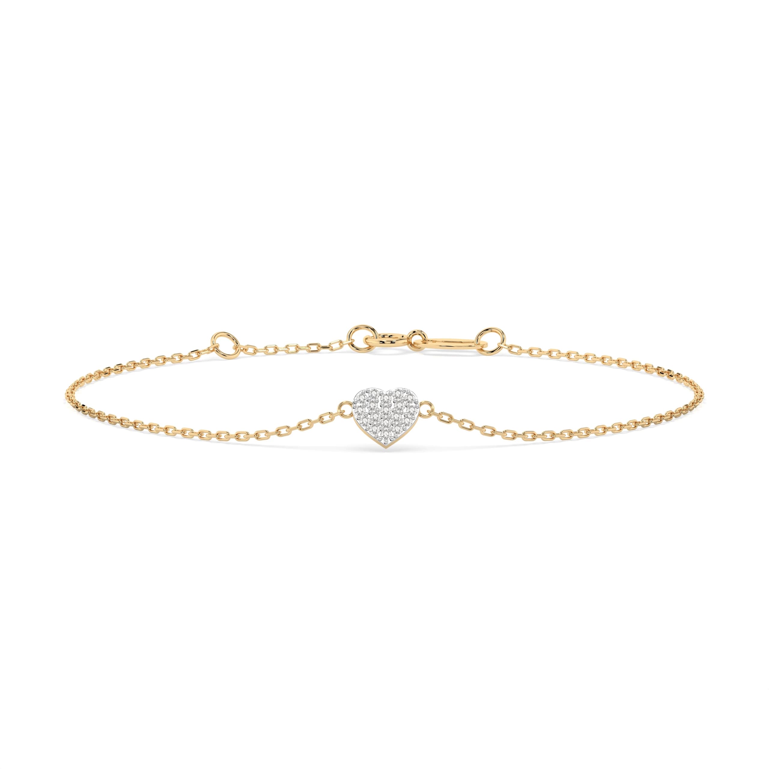 Kardia 0.09 ct tw Pavé Diamond Heart Bracelet
