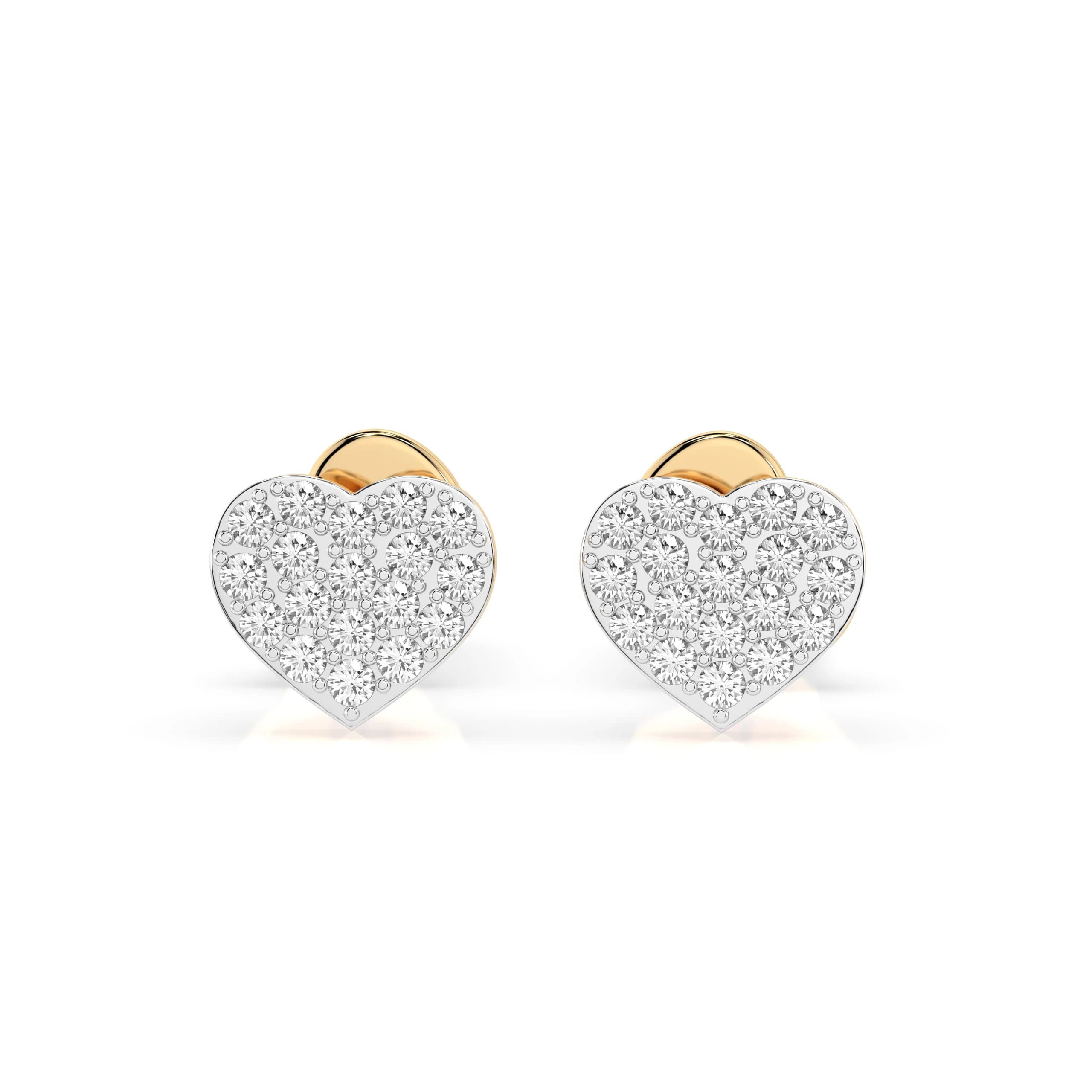 Kardia 0.18 ct tw Pavé Diamond Heart Stud Earrings