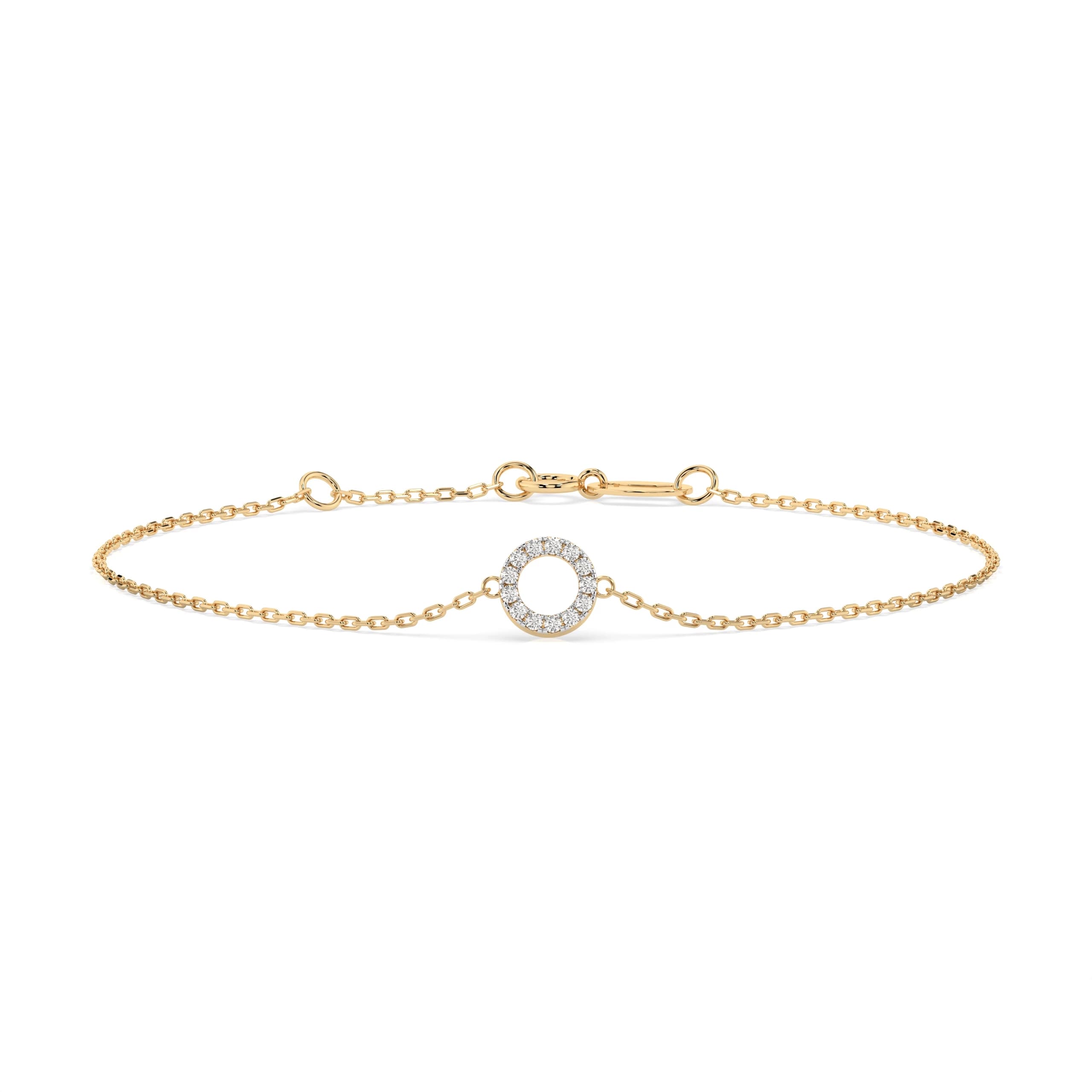 Kyklos 0.07 ct tw Open Circle Diamond Bracelet