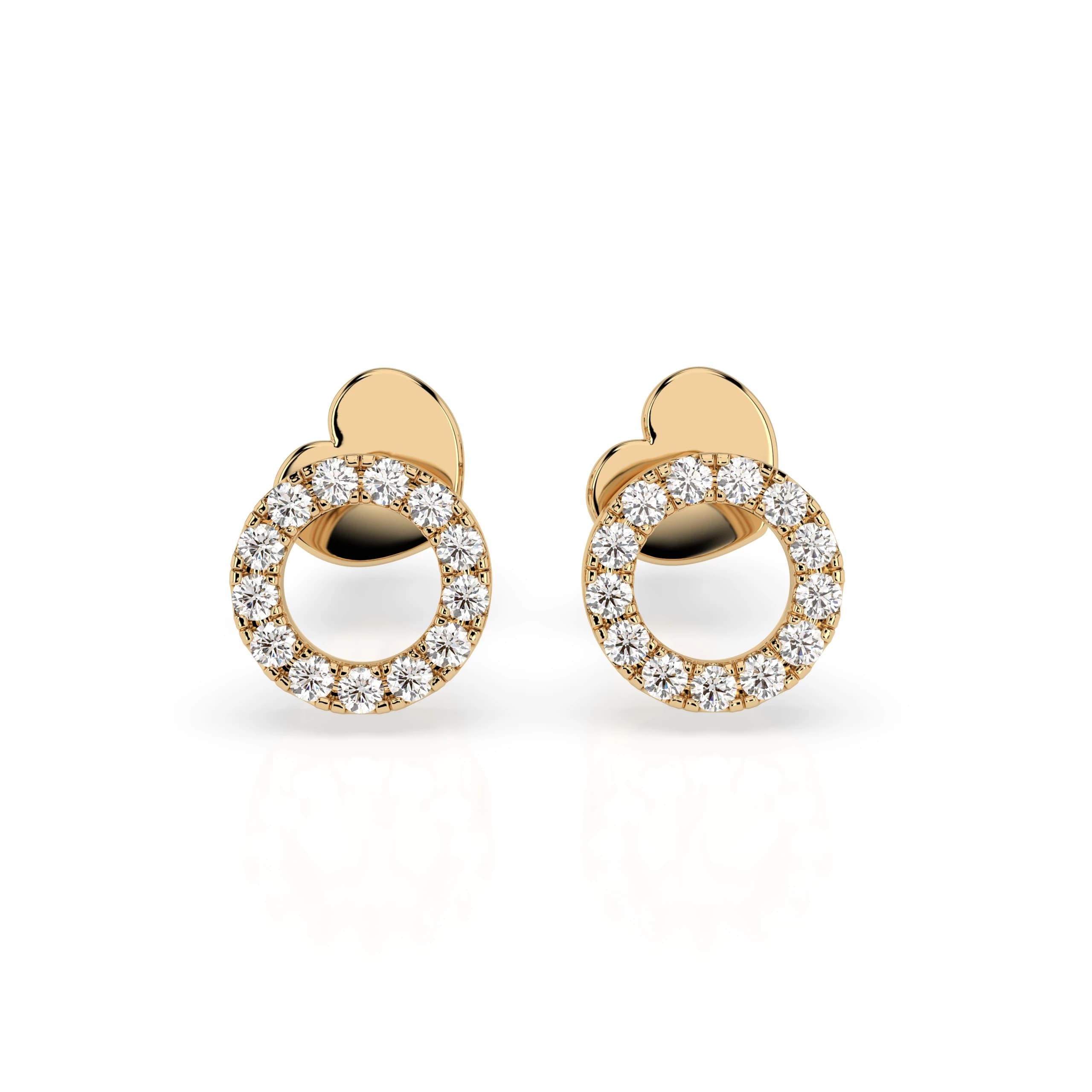 Kyklos 0.16 ct tw Open Circle Diamond Stud Earrings