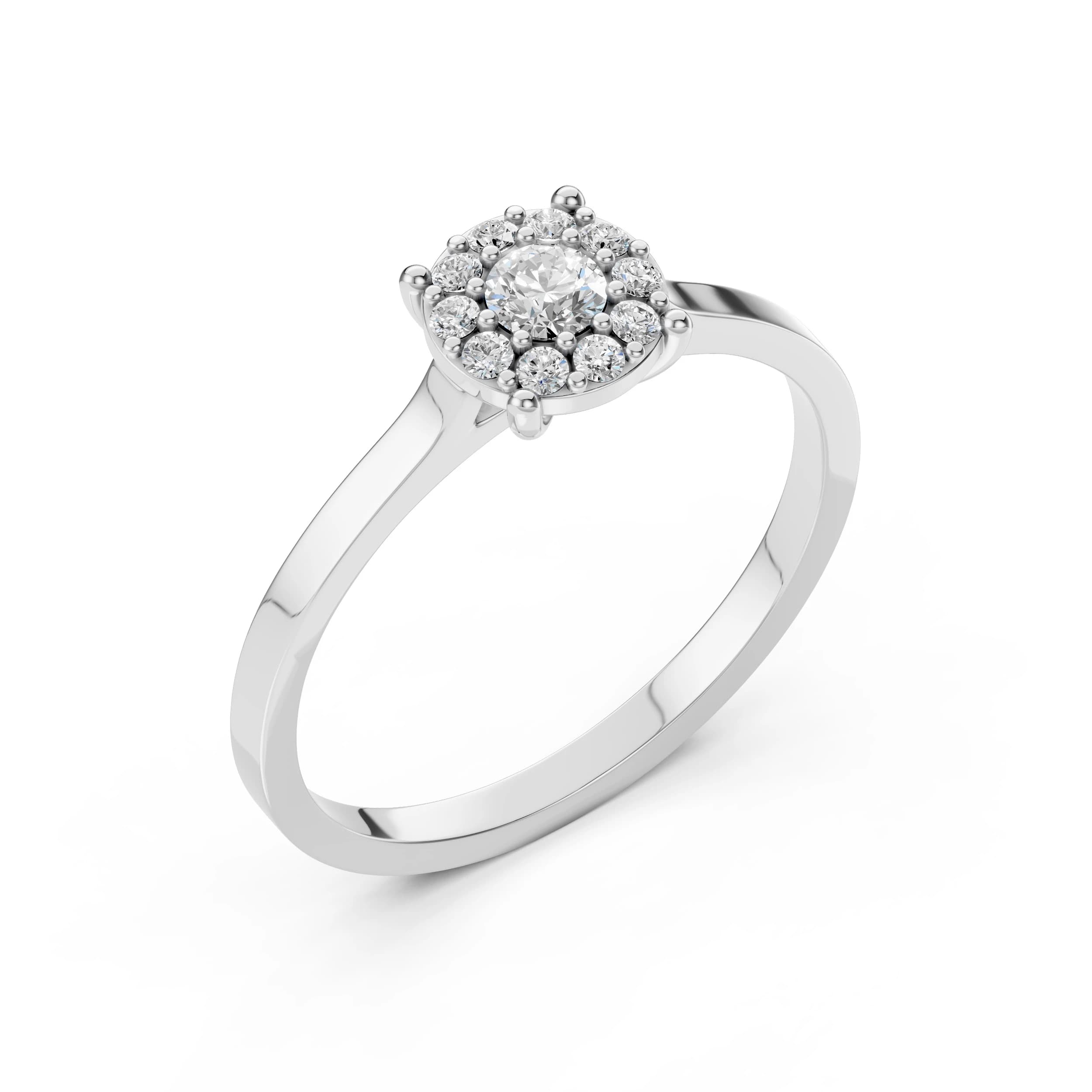 Kypria 0.30 ct tw Cushion Halo Diamond Engagement Ring