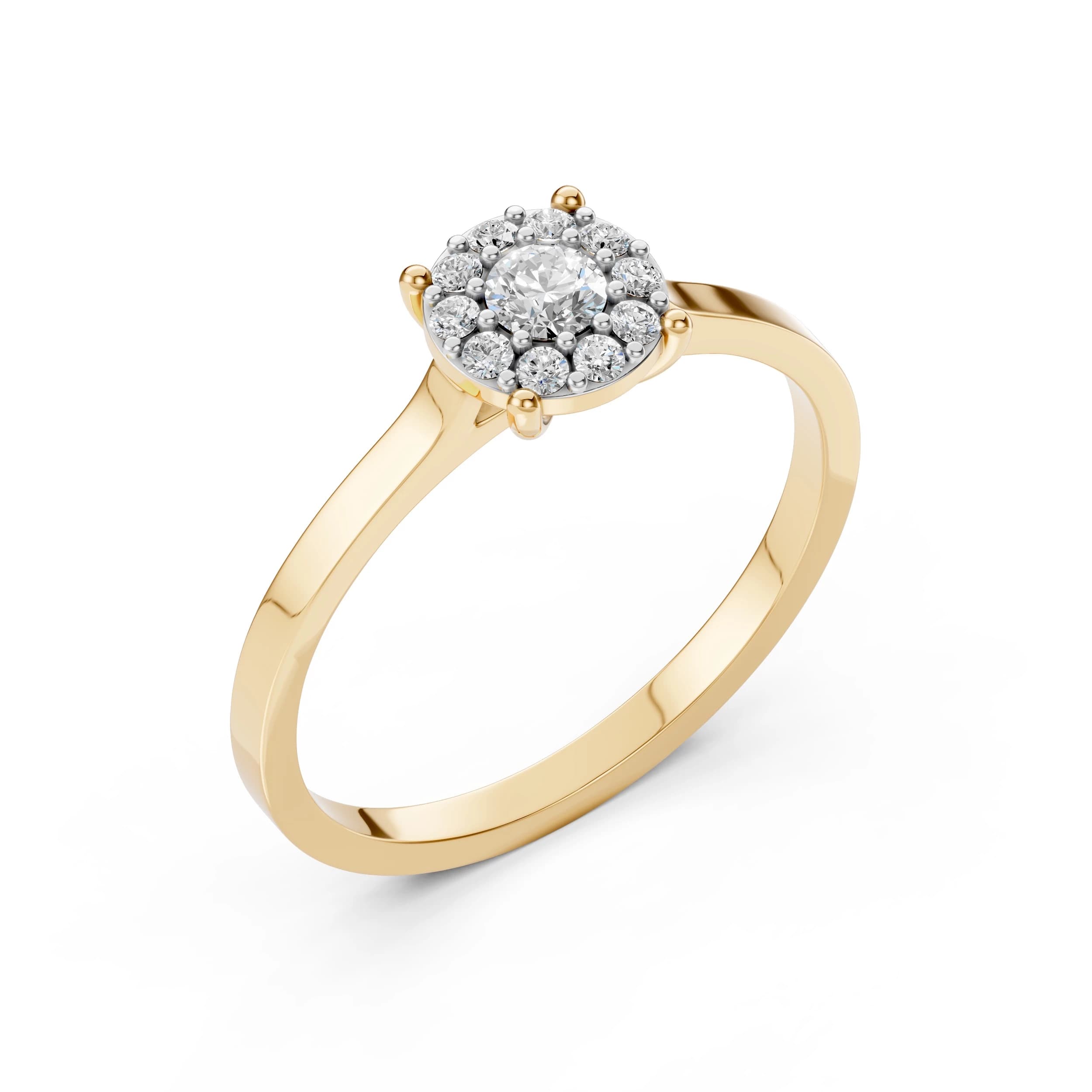 Kypria 0.30 ct tw Cushion Halo Diamond Engagement Ring