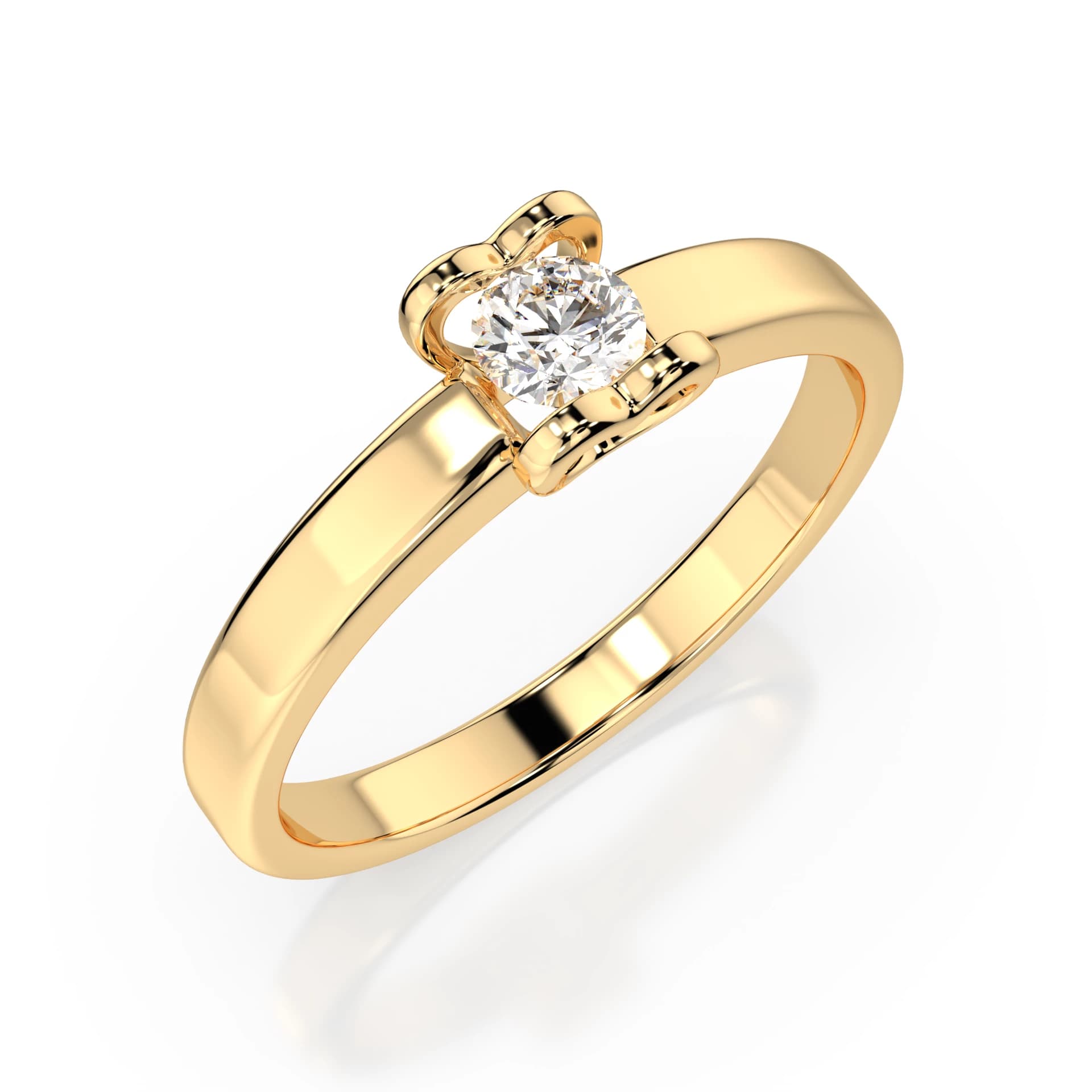 Lefkara 0.15 ct Bar-Set Diamond Solitaire Ring