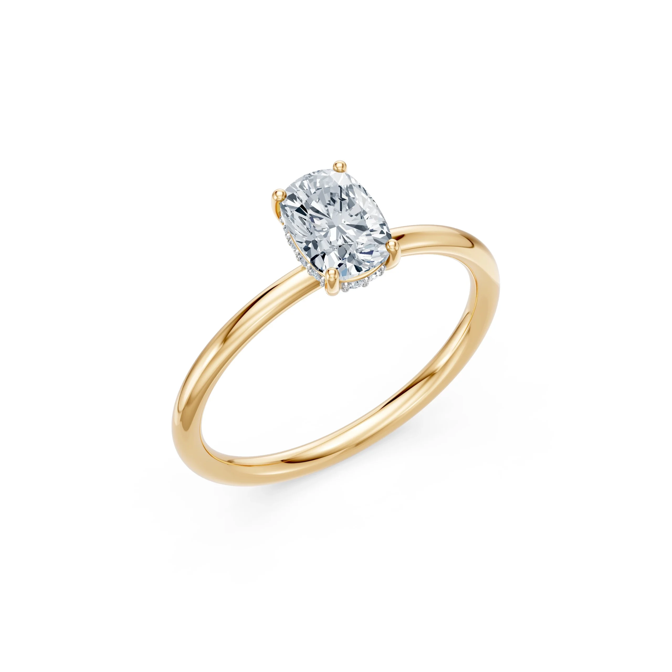 Lyra 1.06 ct tw Cushion Lab-Grown Diamond Engagement Ring