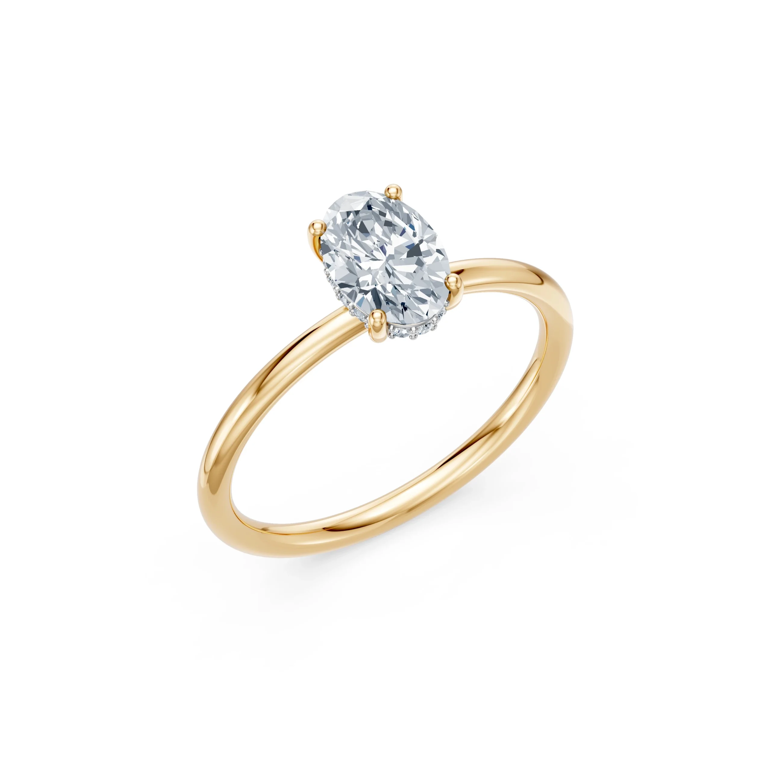 Lyra 1.07 ct tw Oval Lab-Grown Diamond Engagement Ring