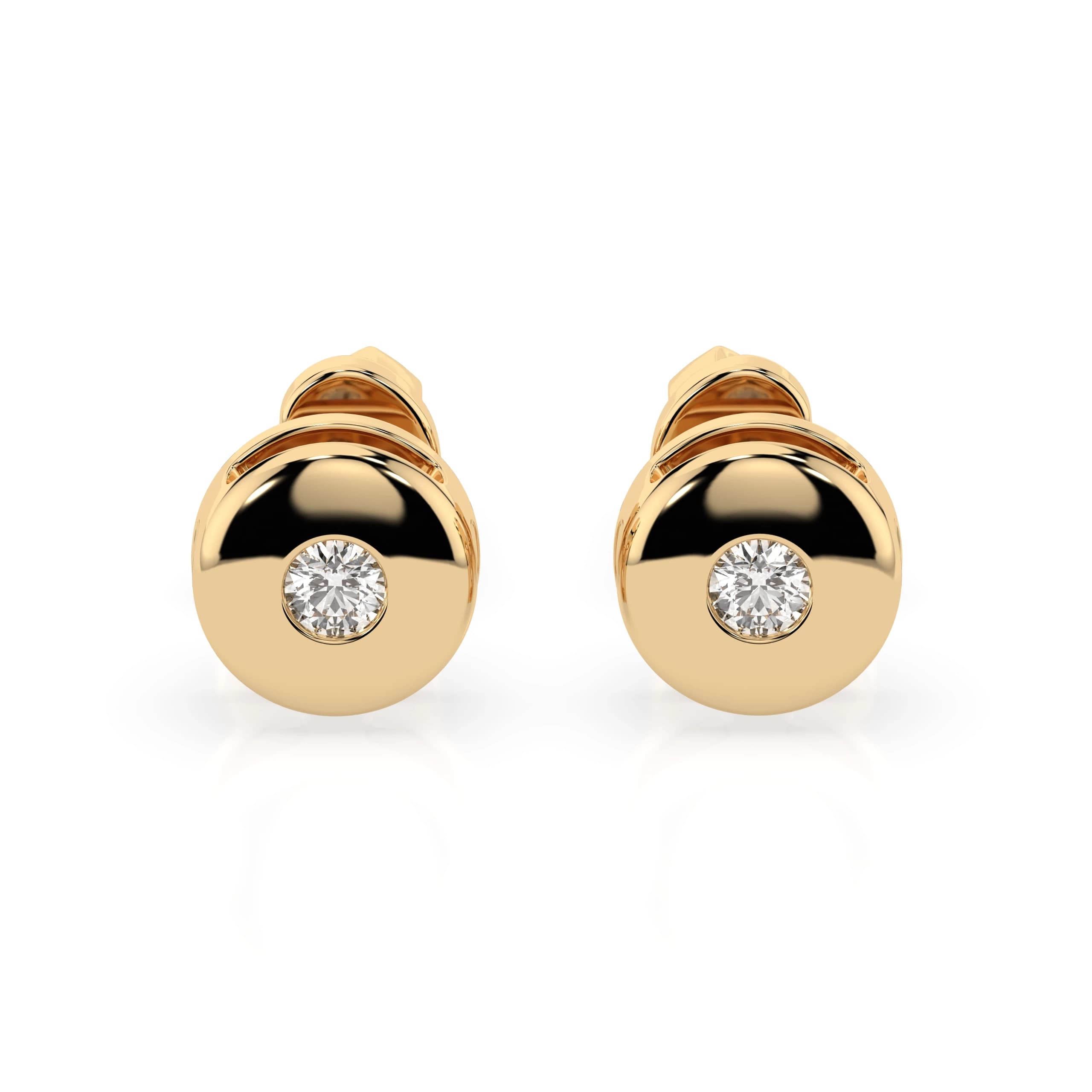 Nissi 0.08 ct tw Domed Diamond Stud Earrings