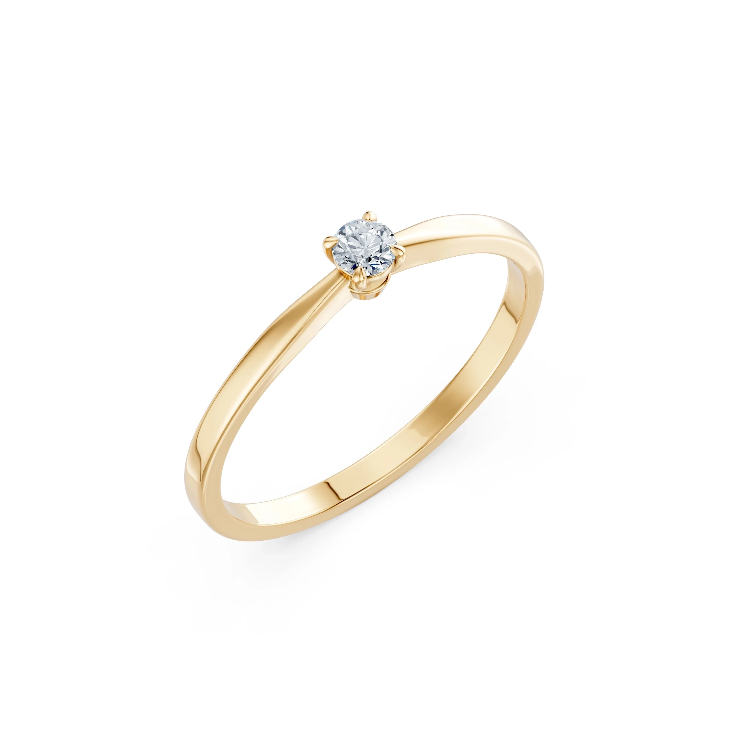 Paphia 0.10 ct Petite Diamond Solitaire Ring