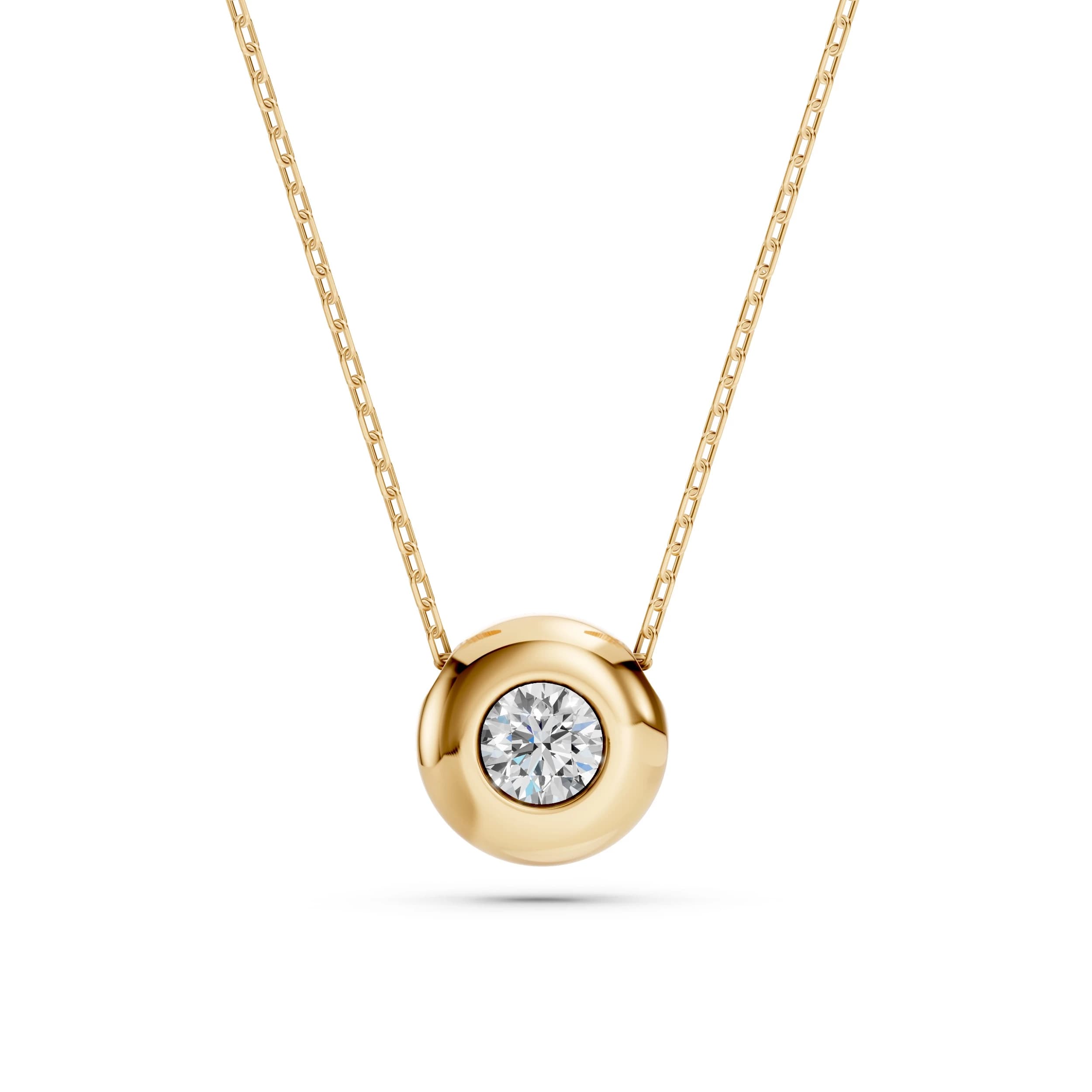 Phoebe 0.15 ct Bezel-Set Diamond Solitaire Necklace
