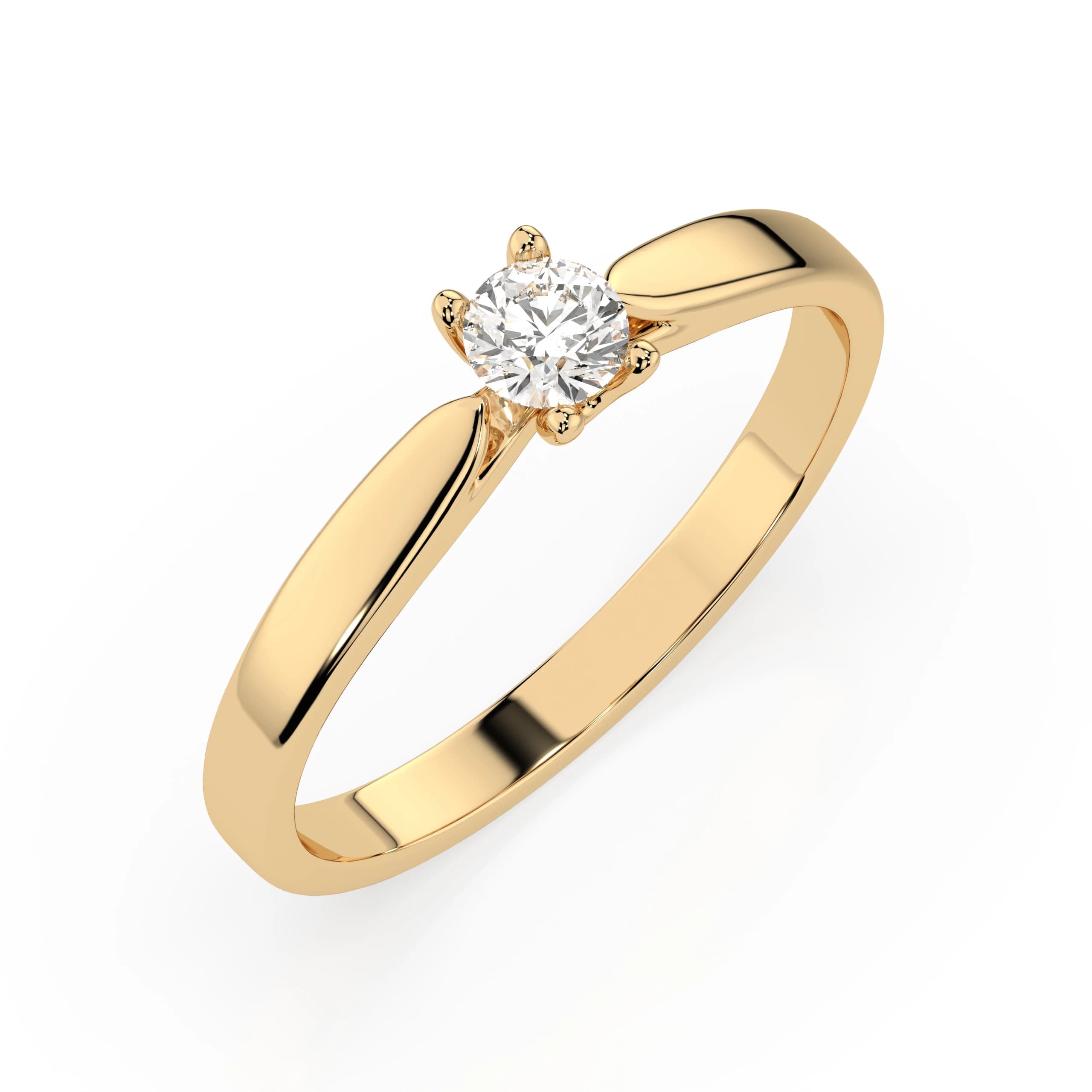 Rhea 0.15 ct Cathedral Diamond Solitaire Ring