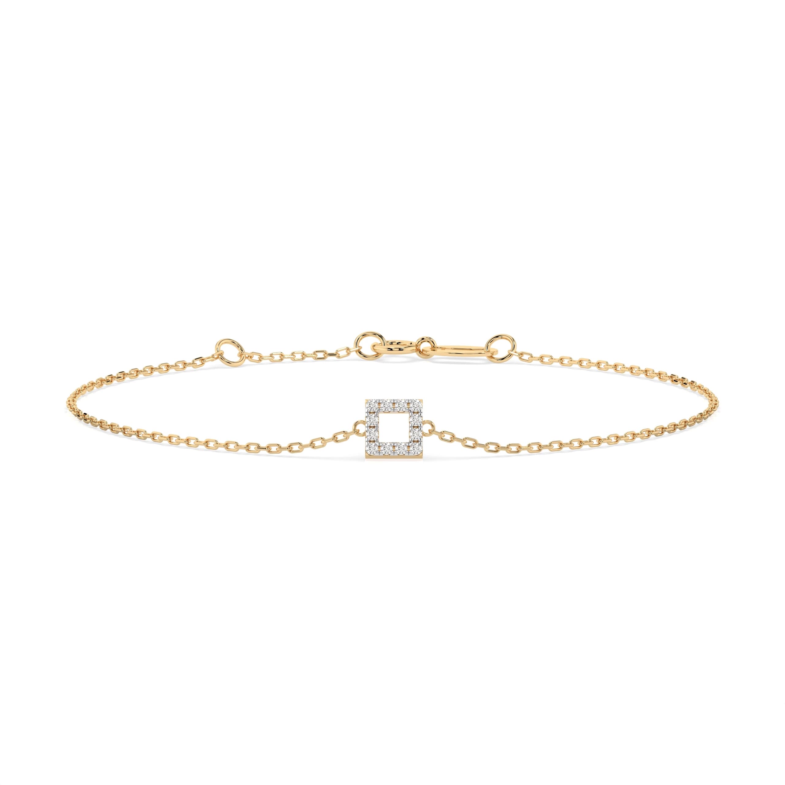 Tetra 0.06 ct tw Open Square Diamond Bracelet