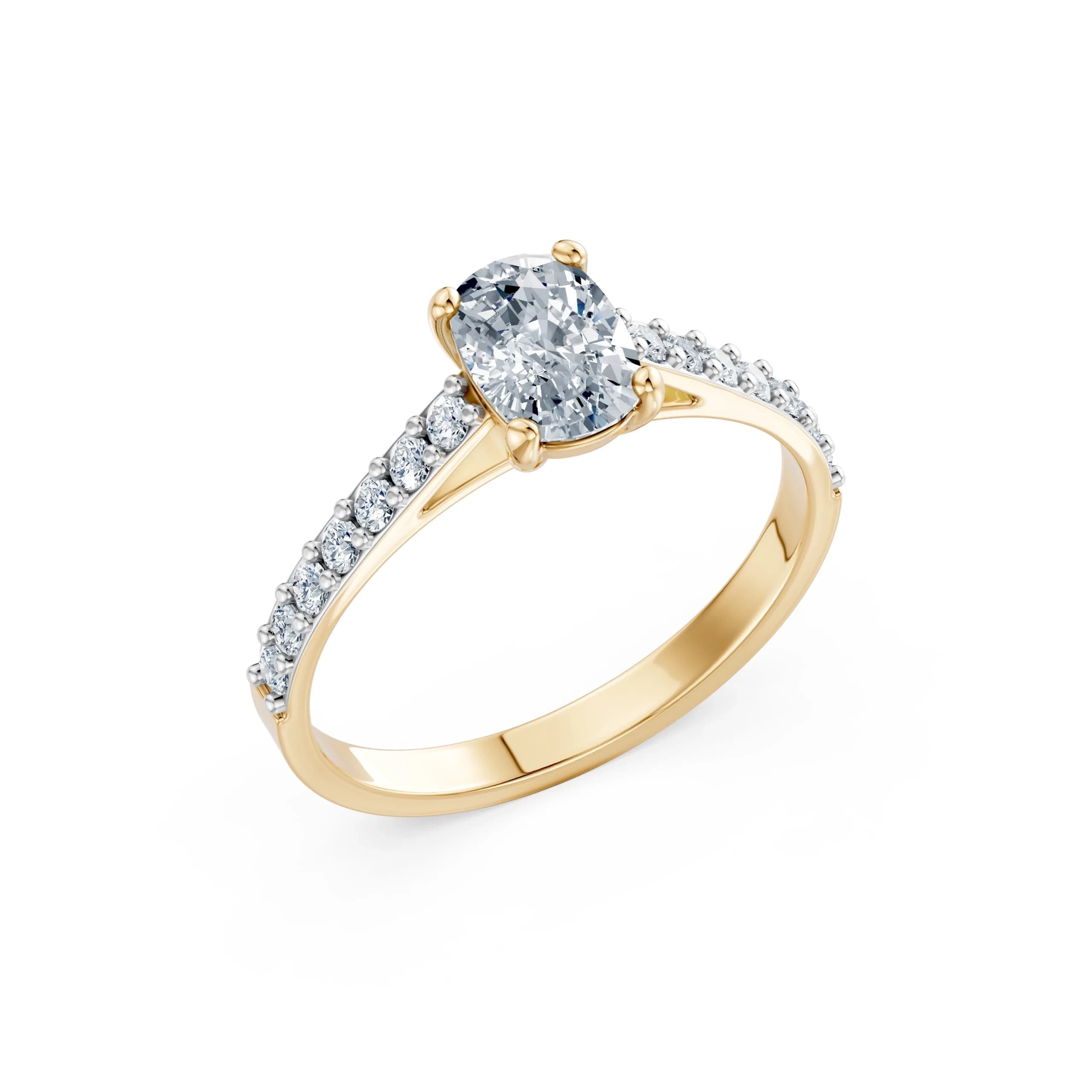 Thalassa 1.28 ct tw Cushion Lab-Grown Diamond Engagement Ring with Pavé Band