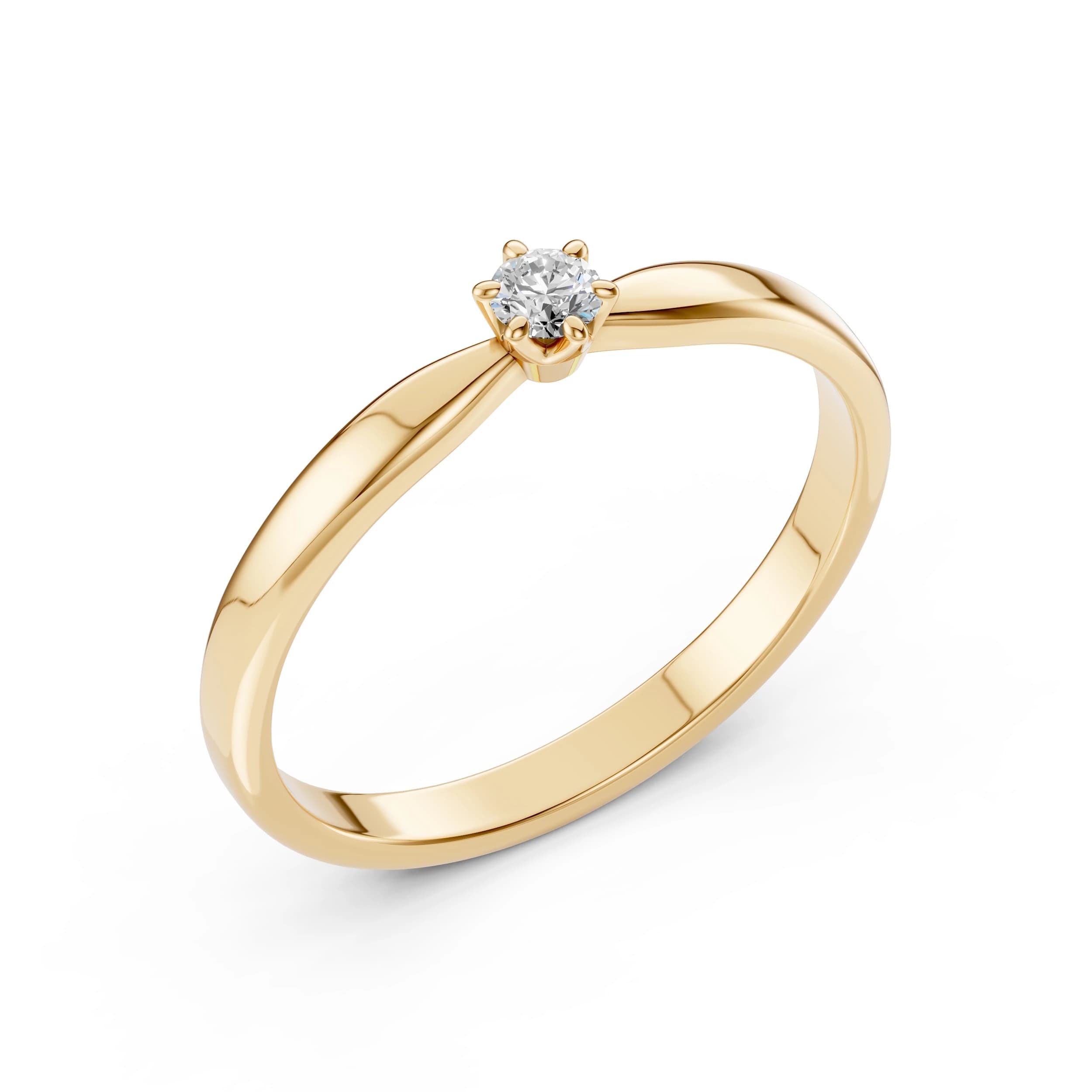 Thalia 0.10 ct Six-Prong Diamond Solitaire Engagement Ring