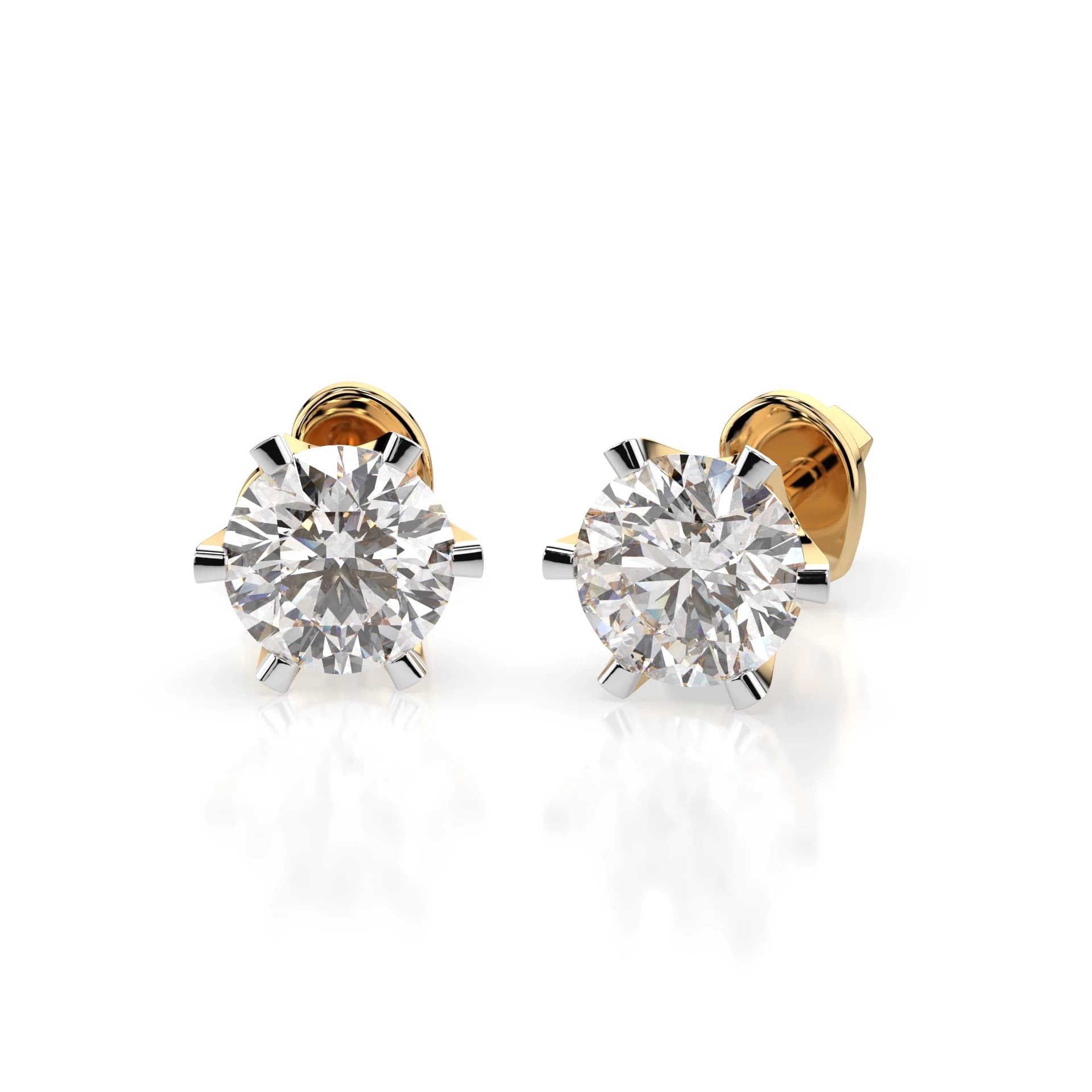 Thalia 1.00 ct tw Six-Prong Diamond Stud Earrings